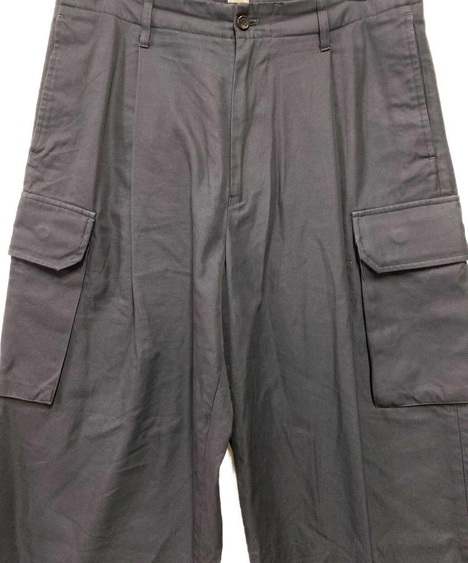 中古・古着通販】BLURHMS (ブラームス) Drill Chambray Super Wide 6P Slacks ネイビー  サイズ:3｜ブランド・古着通販 トレファク公式【TREFAC FASHION】スマホサイト