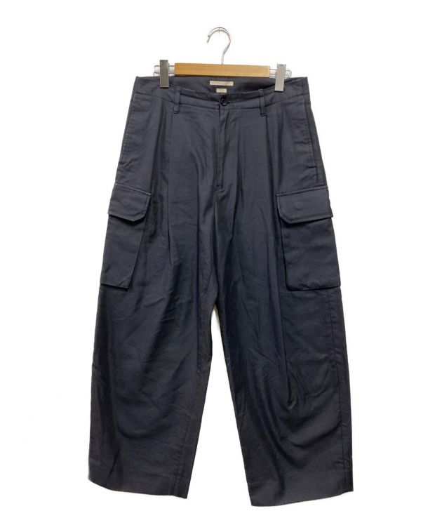 中古・古着通販】BLURHMS (ブラームス) Drill Chambray Super Wide 6P Slacks ネイビー  サイズ:3｜ブランド・古着通販 トレファク公式【TREFAC FASHION】スマホサイト