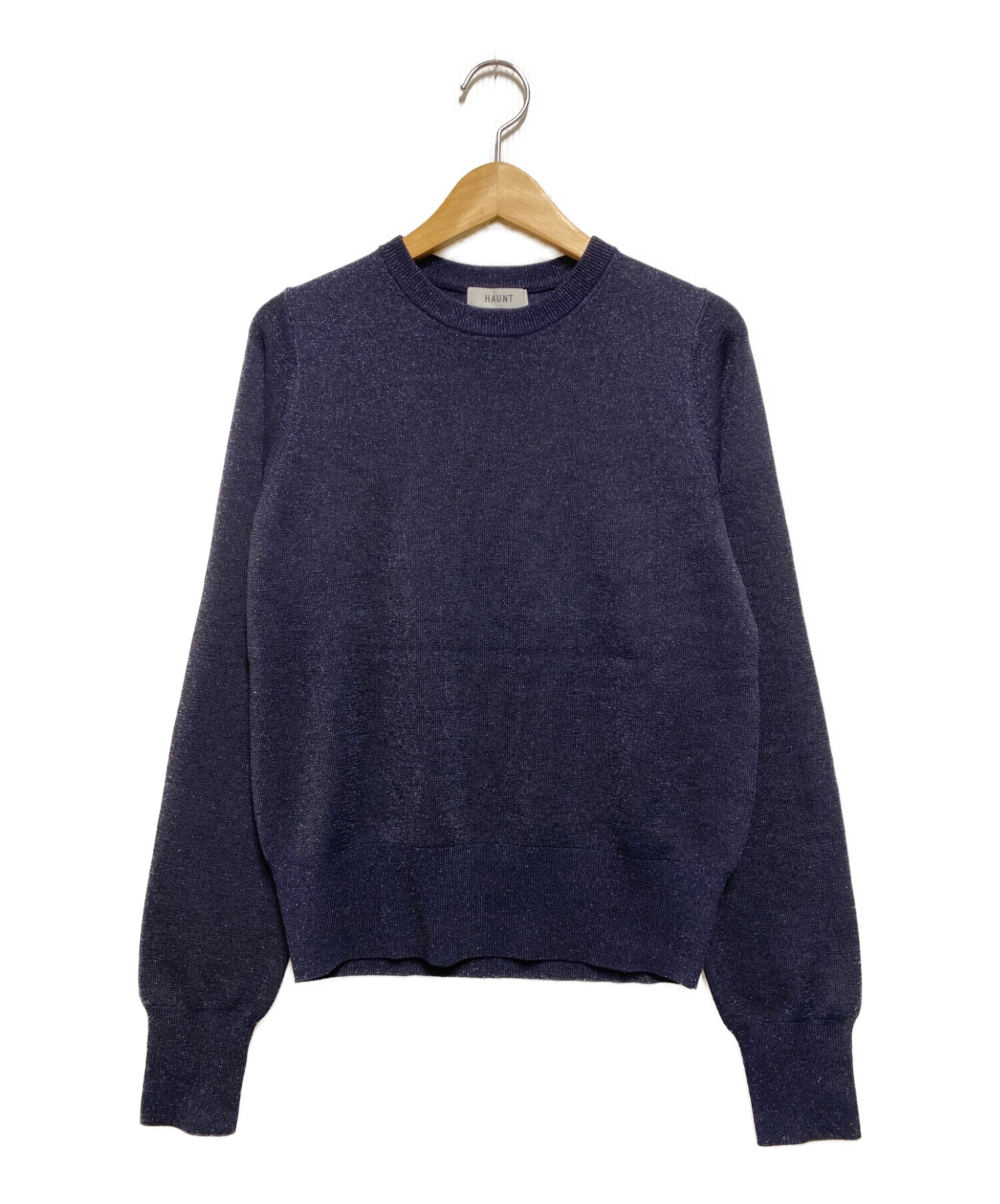 haunt (ハウント) GLITTER PULLOVER ニット ネイビー サイズ:36