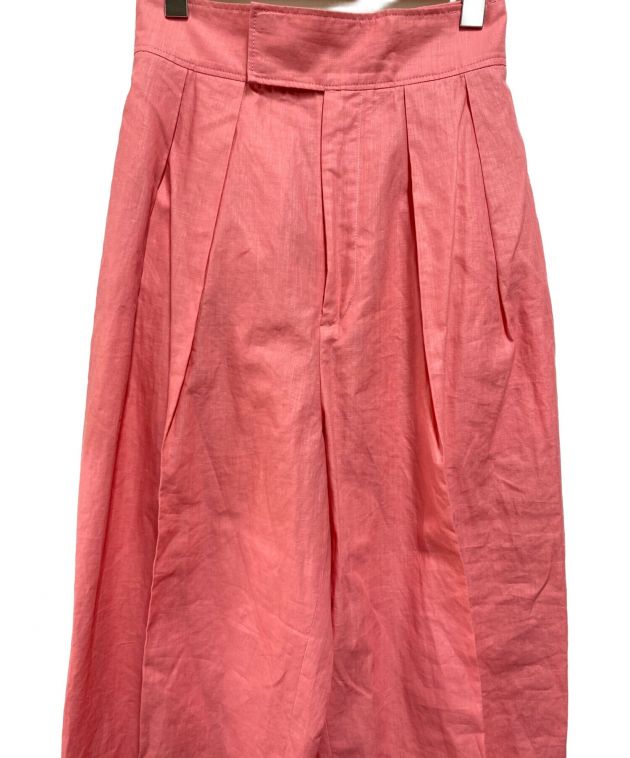 INSCRIRE (アンスクリア) Linen Coating Pegtop Pants ピンク サイズ:38