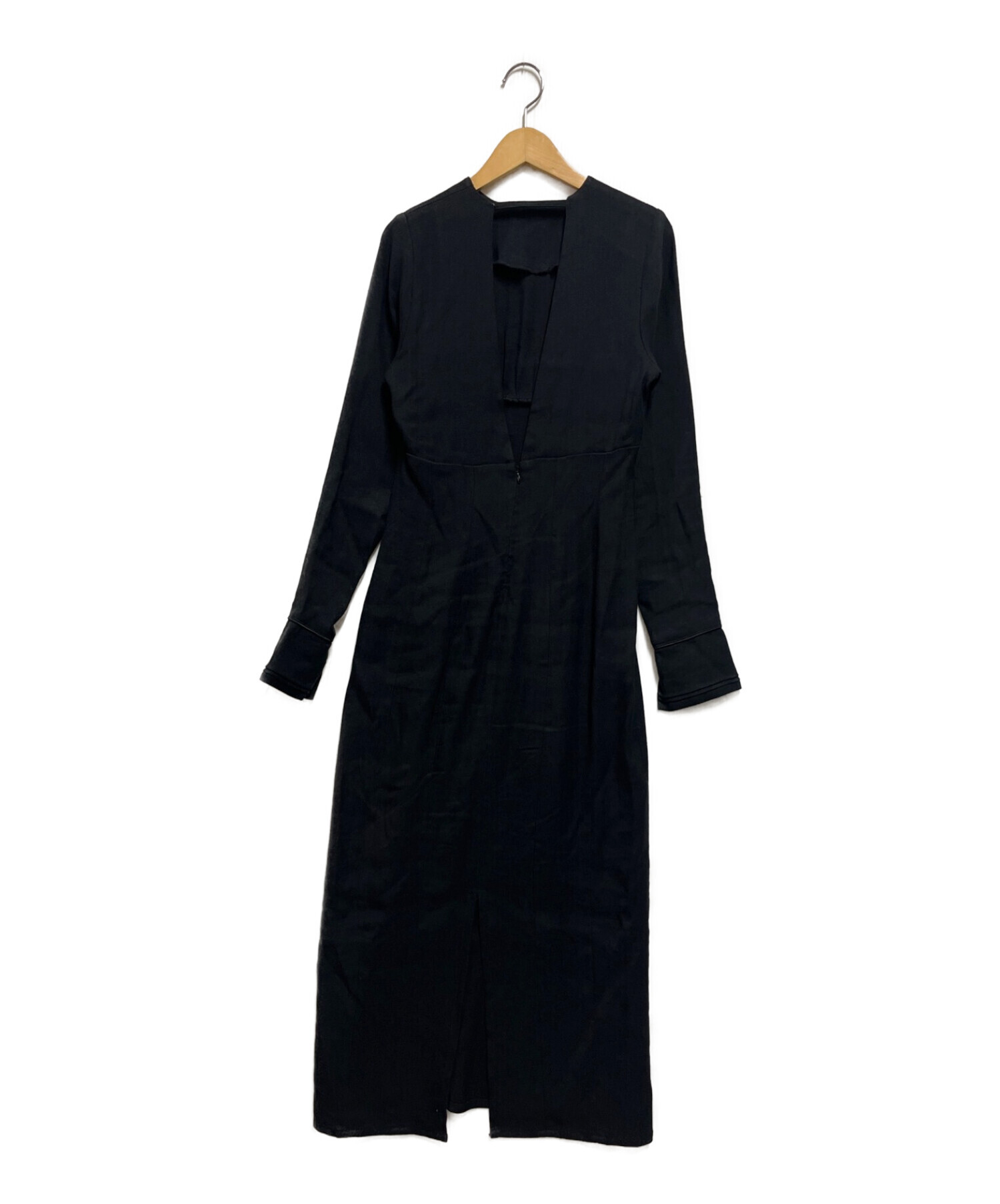 TODAYFUL (トゥデイフル) Backopen Linen Dress ブラック サイズ:38