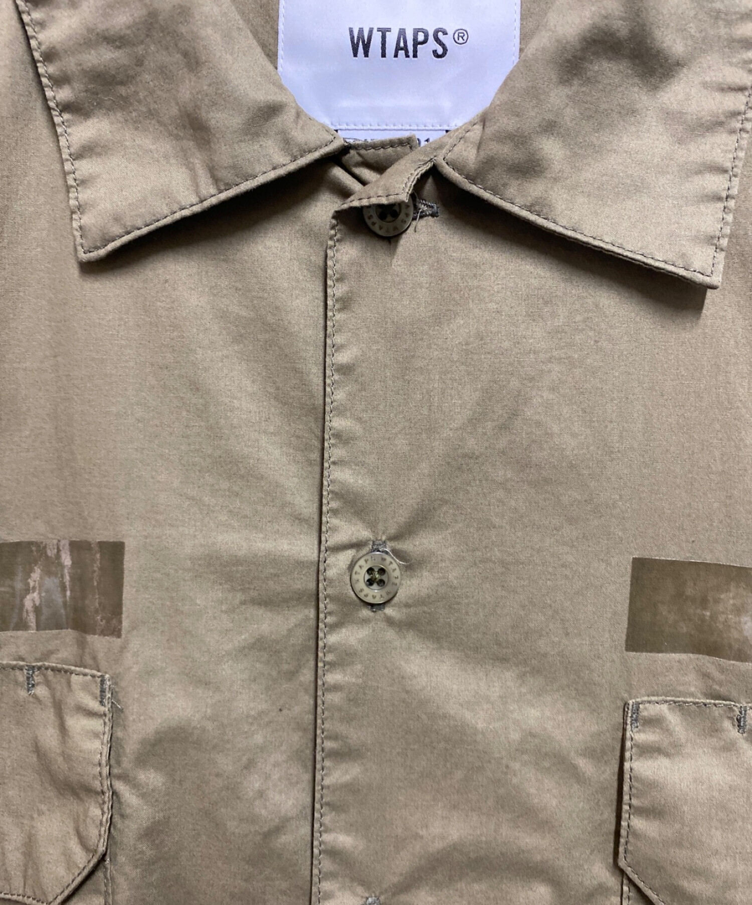 中古・古着通販】WTAPS (ダブルタップス) DECK/SS/COTTON.BROADCLOTH.WTVUA カーキ サイズ:1｜ブランド・古着通販  トレファク公式【TREFAC FASHION】スマホサイト