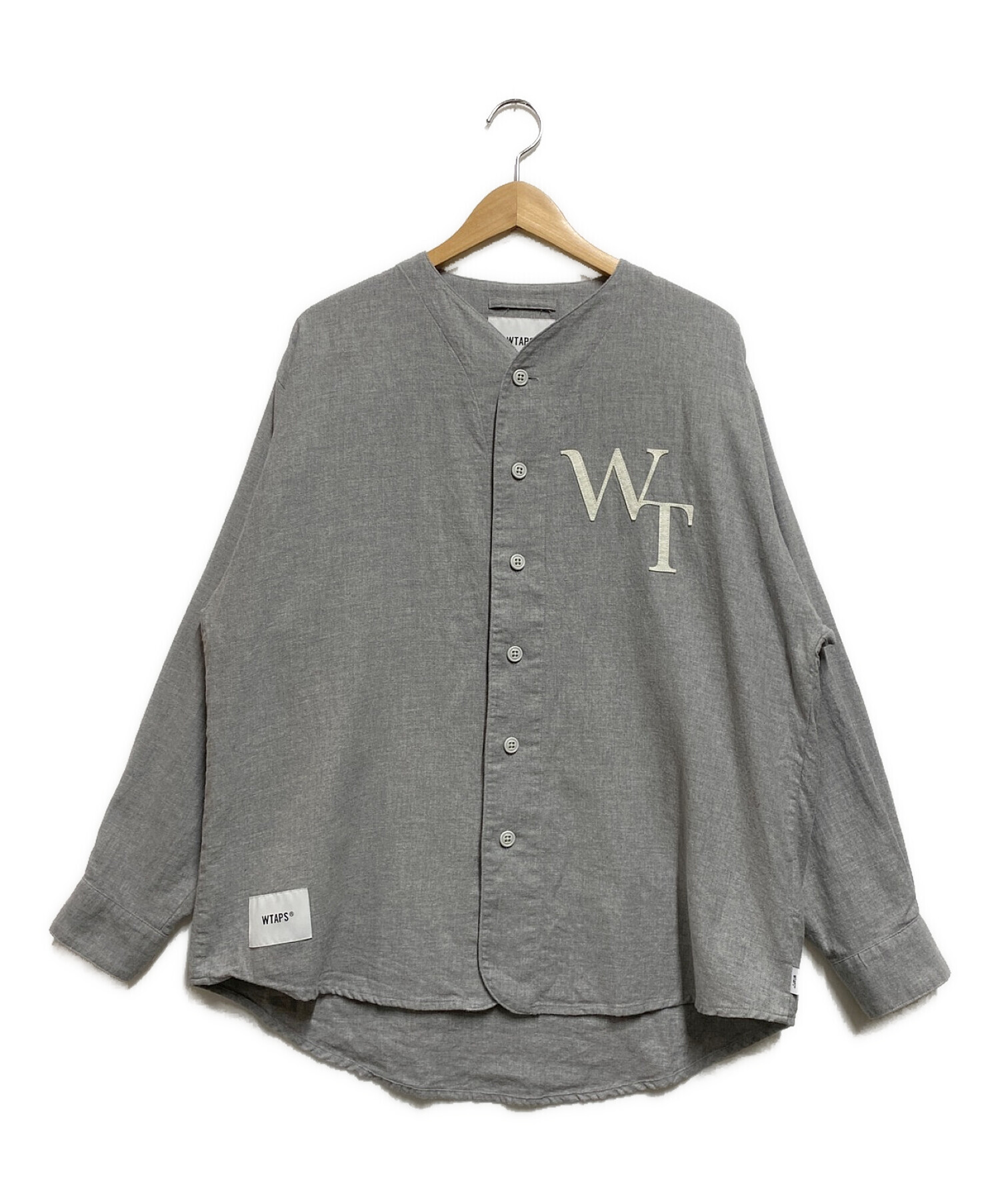 中古・古着通販】WTAPS (ダブルタップス) LEAGUE / LS / COTTON. TWILL. LEAGUE グレー  サイズ:1｜ブランド・古着通販 トレファク公式【TREFAC FASHION】スマホサイト