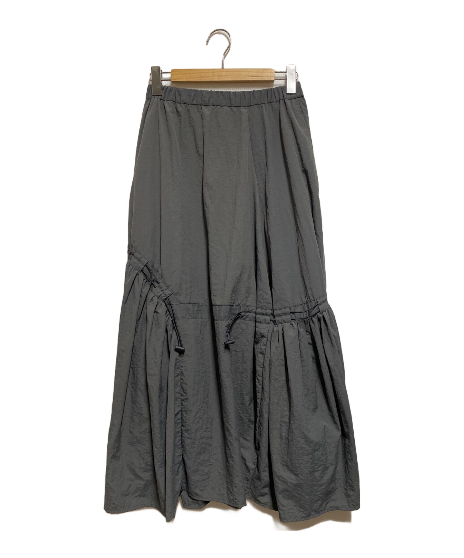 nagonstans (ナゴンスタンス) asymmetry drawstring skirt グレー サイズ:М