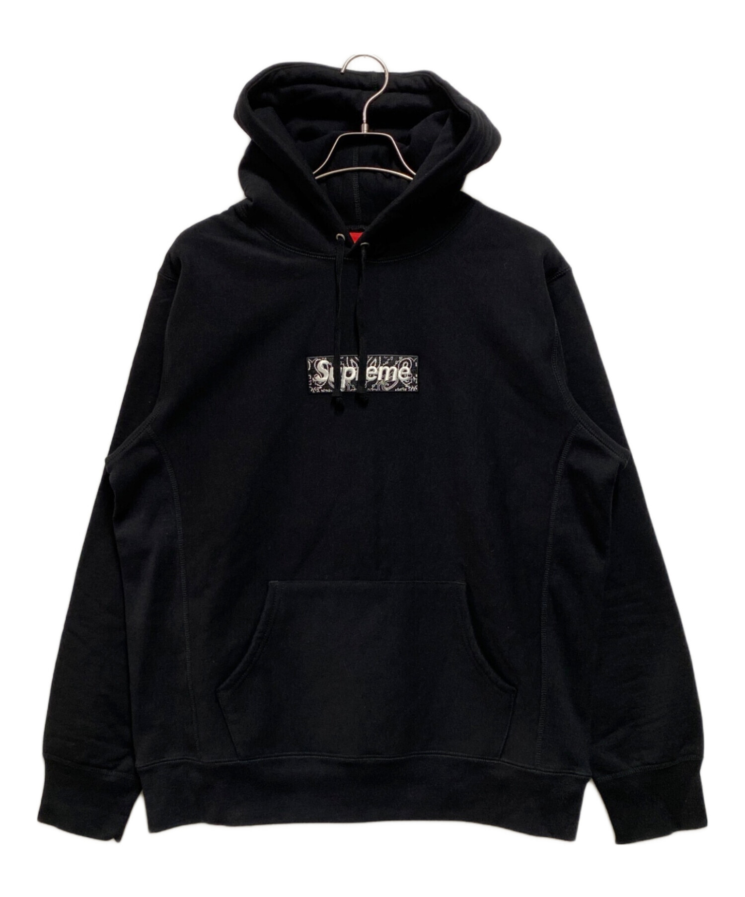 SUPREME (シュプリーム) Bandana Box Logo Hooded Sweatshirt ブラック サイズ:L