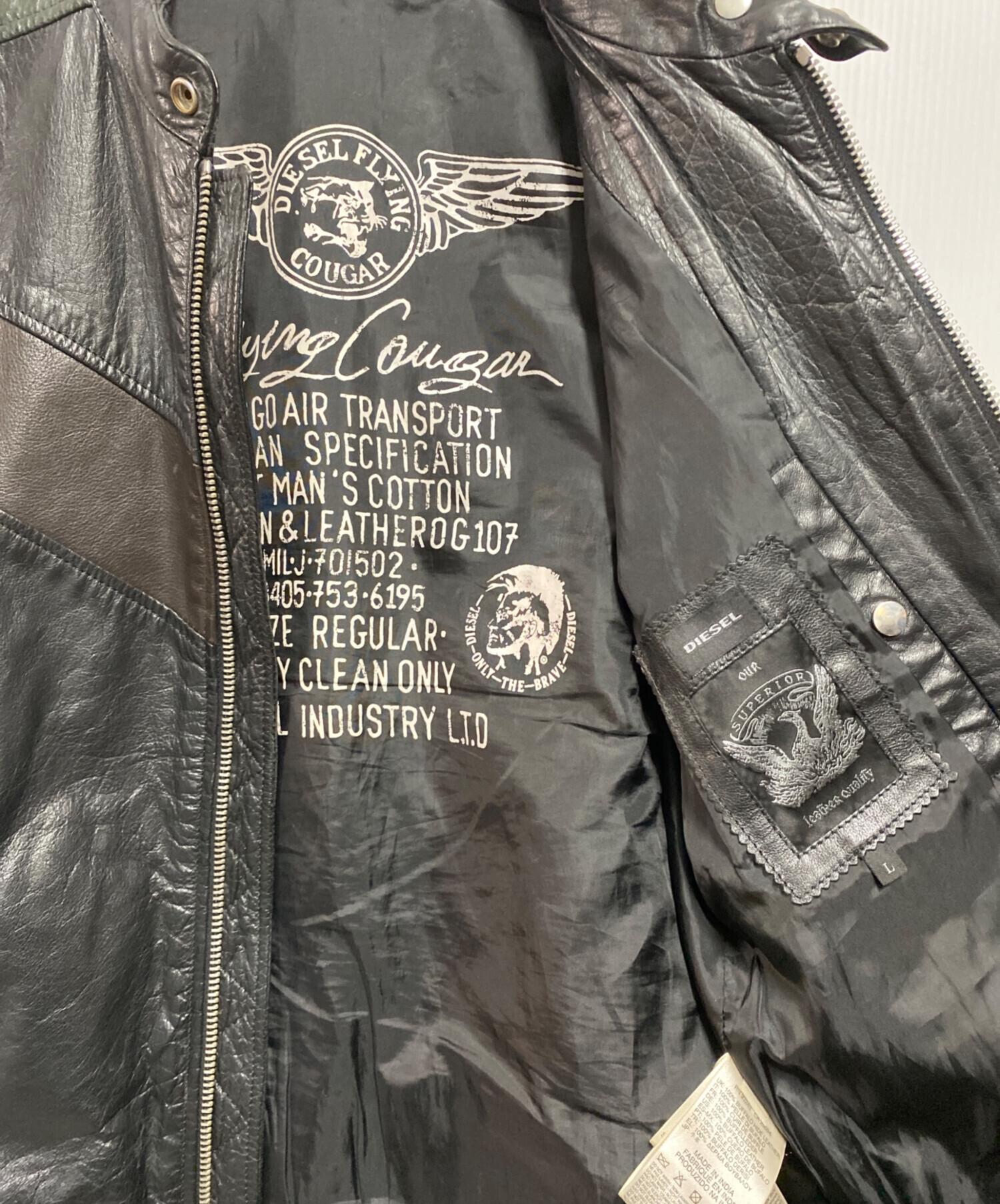 中古・古着通販】DIESEL (ディーゼル) シングルライダースジャケット ブラック サイズ:L｜ブランド・古着通販 トレファク公式【TREFAC  FASHION】スマホサイト