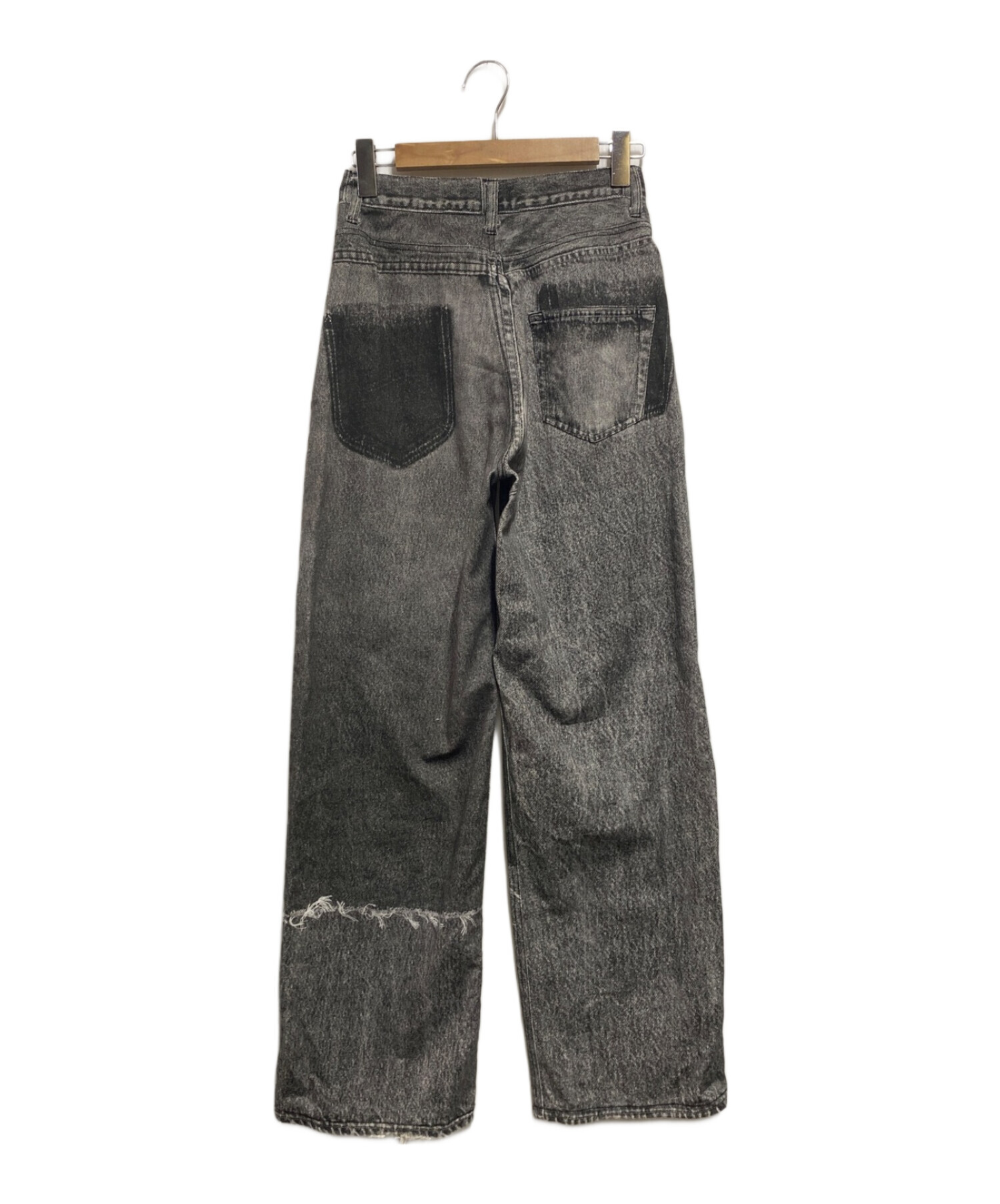 中古・古着通販】Ameri VINTAGE (アメリヴィンテージ) TROMPE L′OEIL DENIM PANTS ブラック  サイズ:26｜ブランド・古着通販 トレファク公式【TREFAC FASHION】スマホサイト