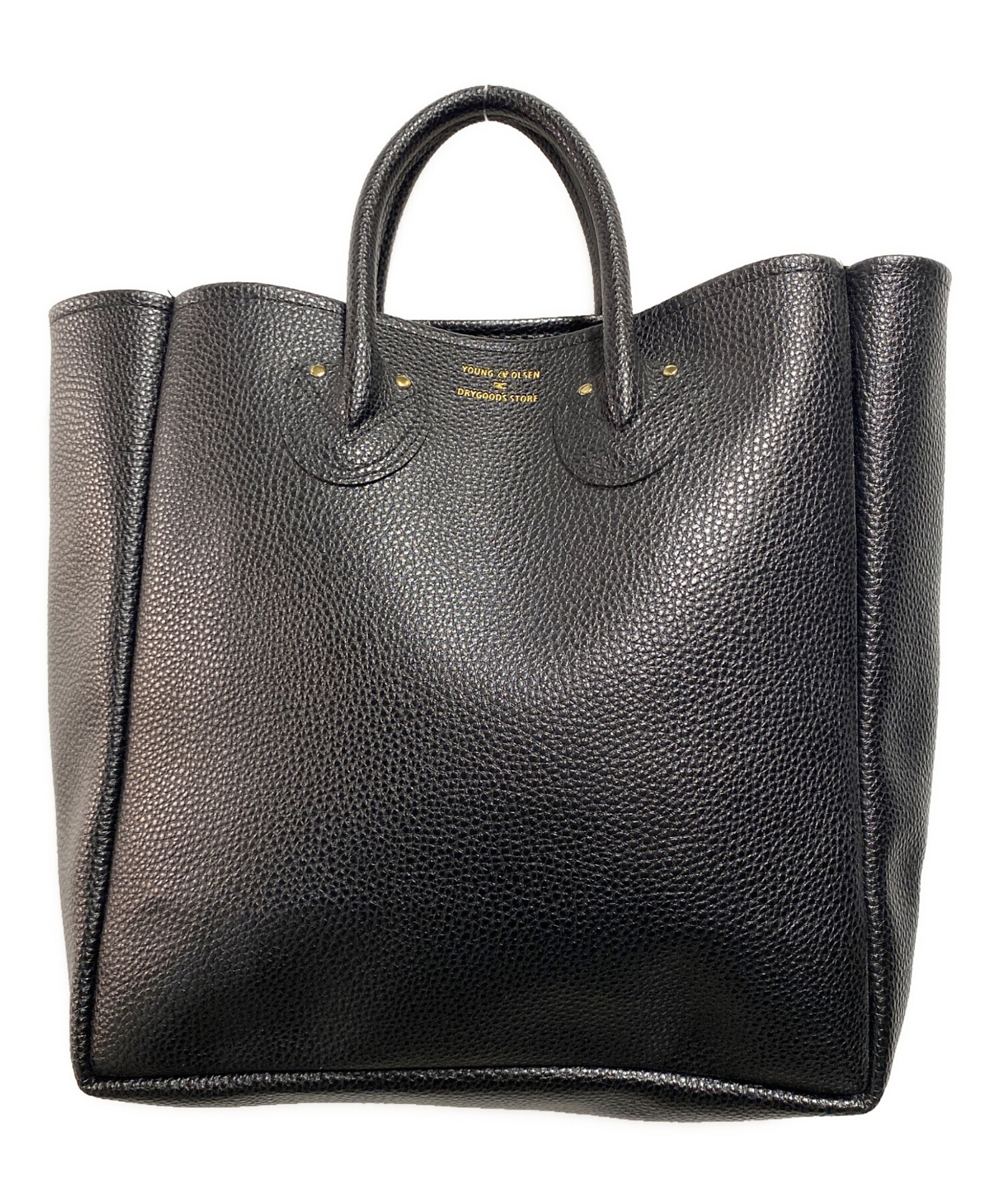 中古・古着通販】YOUNG & OLSEN The DRYGOODS STORE (ヤングアンドオルセン ザ ドライグッズストア) EMBOSSED  LEATHER TOTE M ブラック｜ブランド・古着通販 トレファク公式【TREFAC FASHION】スマホサイト