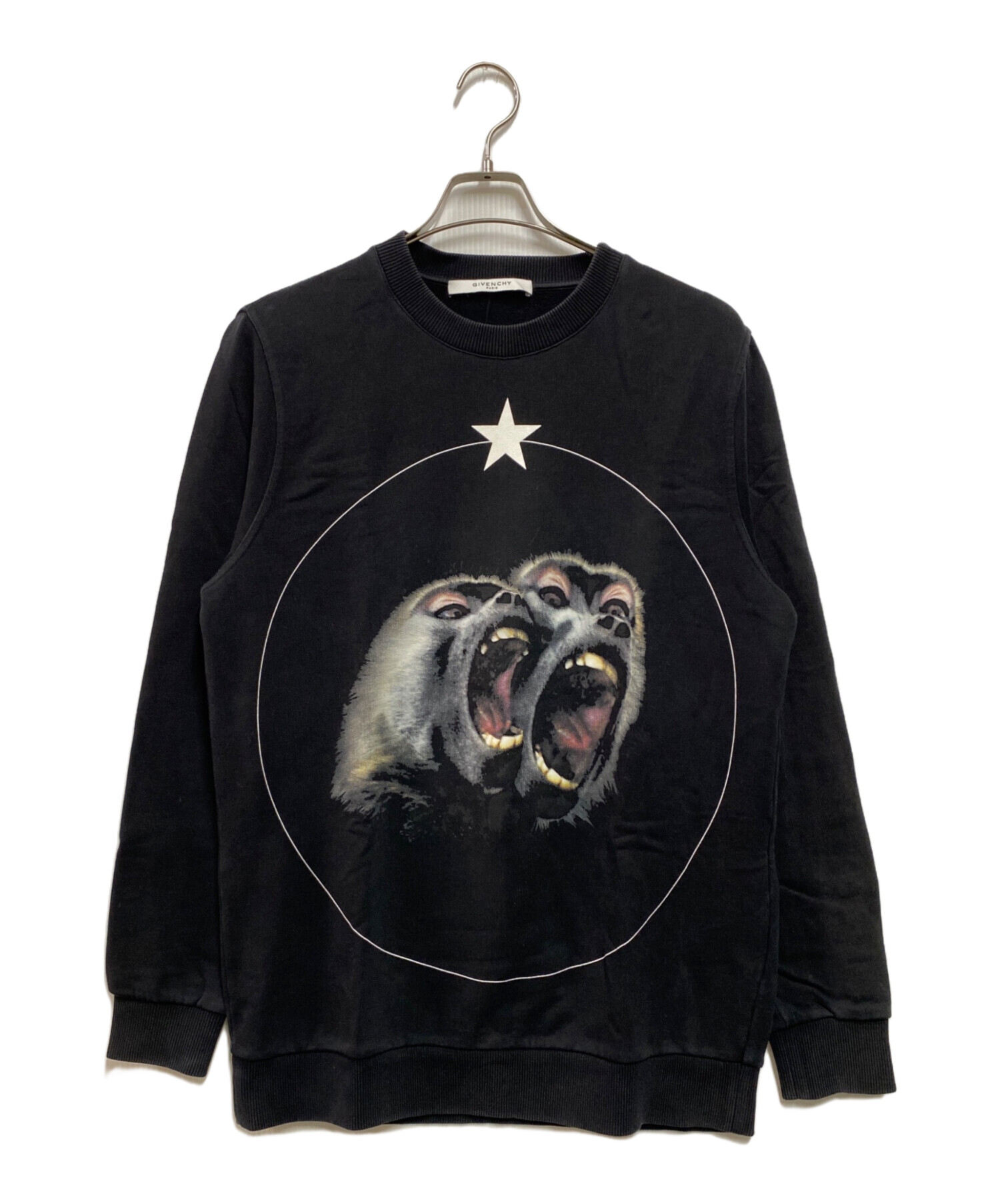 GIVENCHY (ジバンシィ) モンキーブラザーズプリント スウェット ブラック サイズ:XS