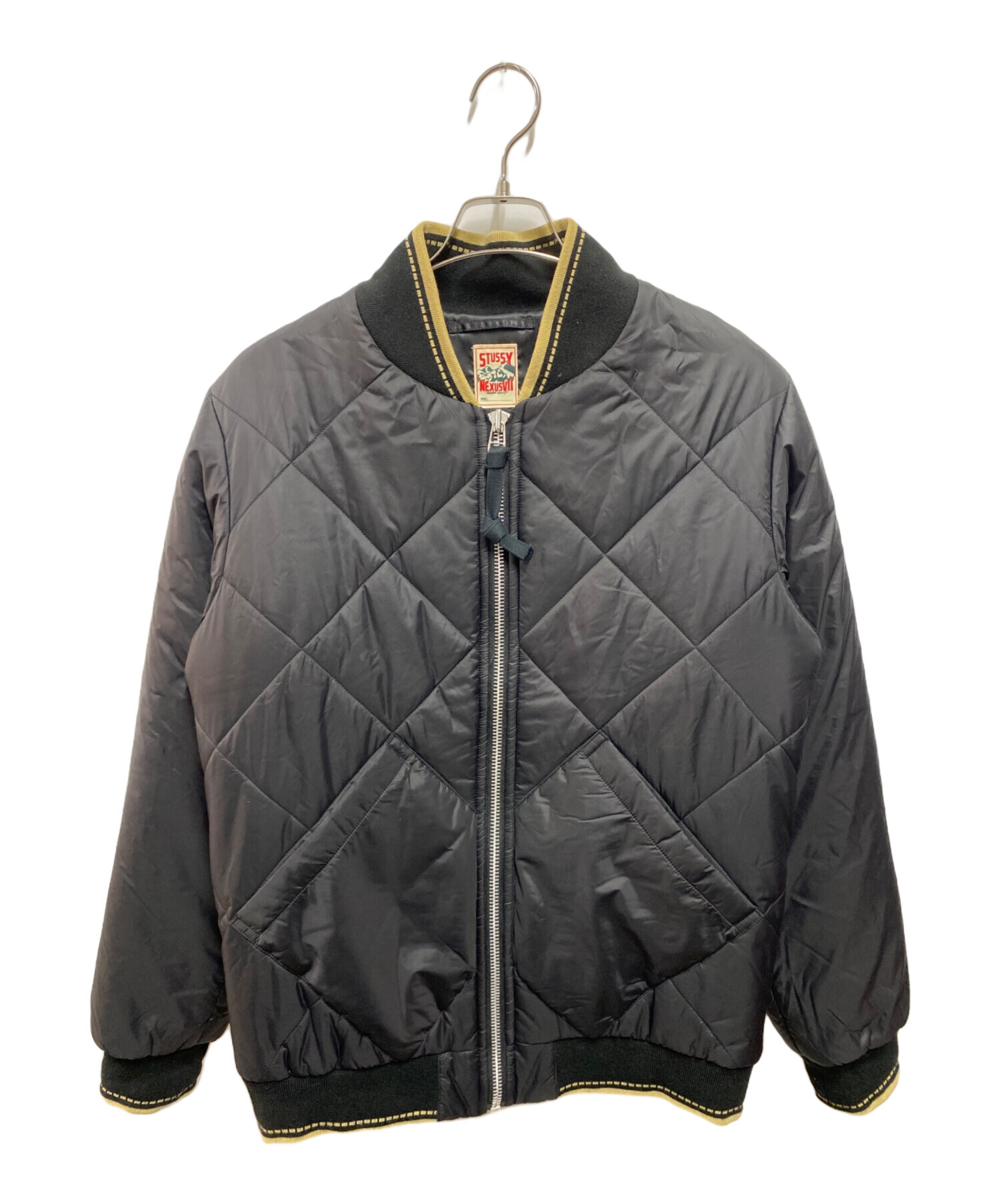 中古・古着通販】stussy (ステューシー) NEXUSVII (ネクサスセブン) Quilted Varsity Jacket ブラック  サイズ:XL｜ブランド・古着通販 トレファク公式【TREFAC FASHION】スマホサイト