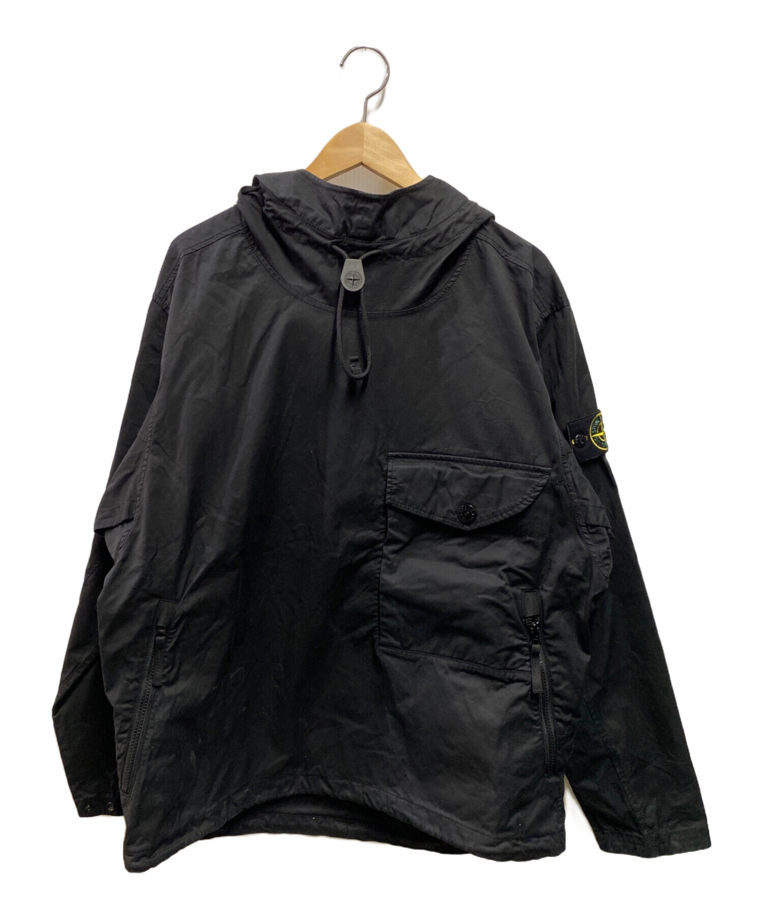 STONE ISLAND (ストーンアイランド) ガーメントダイアノラックパーカー ブラック サイズ:S