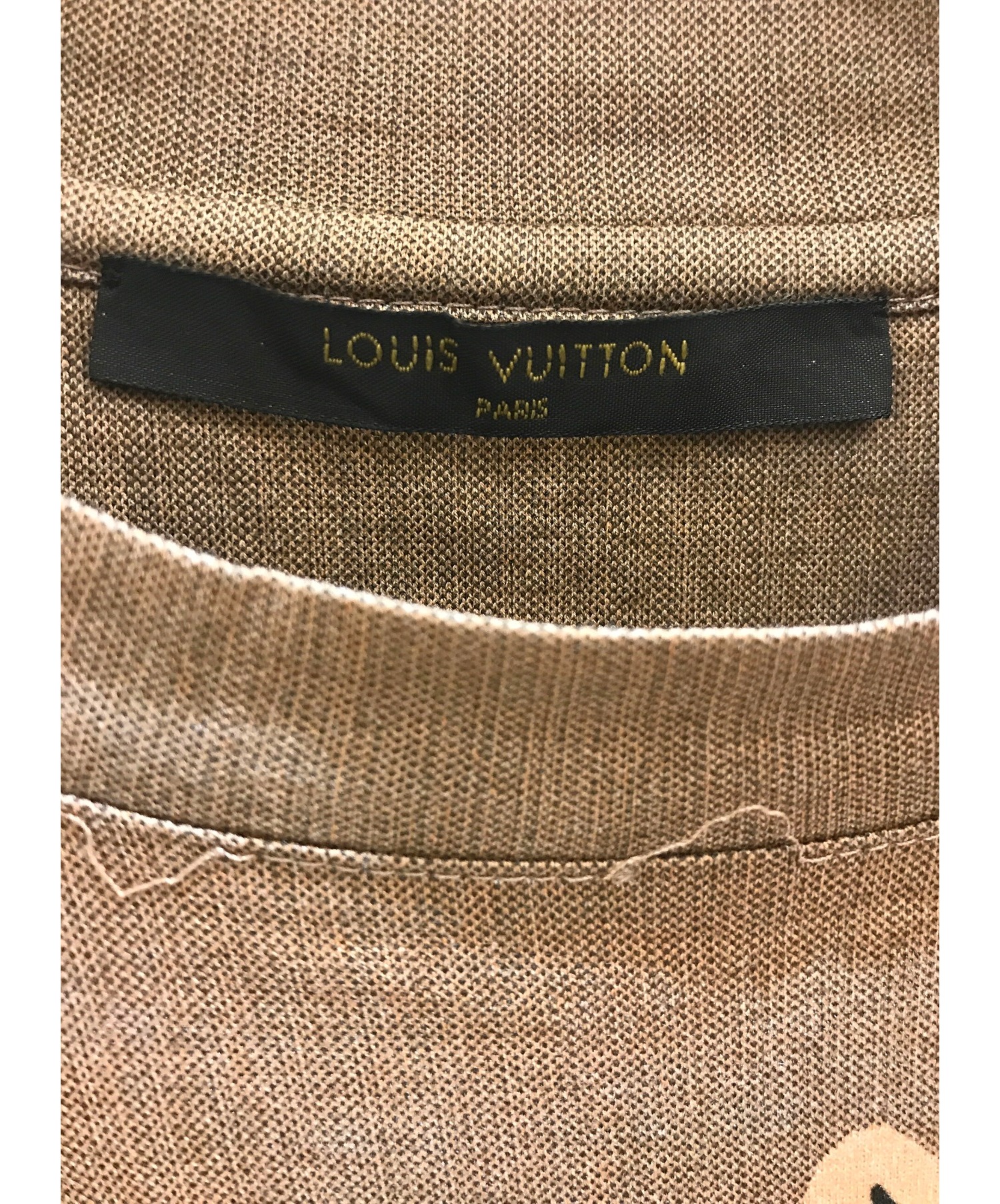 LOUIS VUITTON (ルイ ヴィトン) サバンナジラフTシャツ ブラウン サイズ:XXS 17SS ×チャップマン