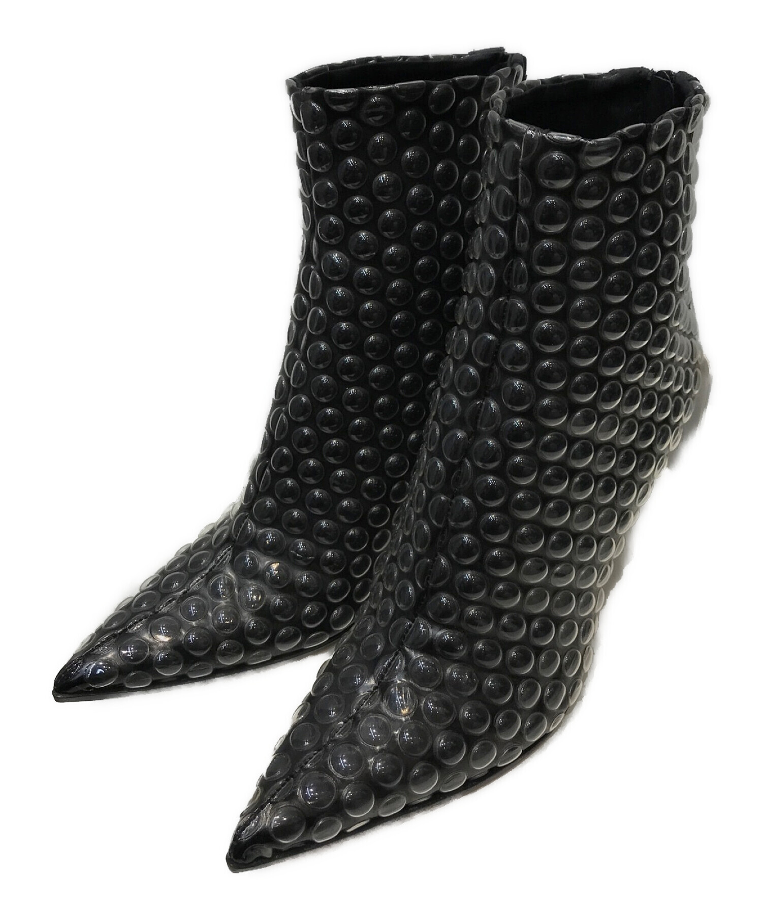 MM6 Maison Margiela (エムエムシックス メゾンマルジェラ) Bubble Wrap Effect Ankle Boots /  アンクルブーツ ブラック サイズ:37 未使用品