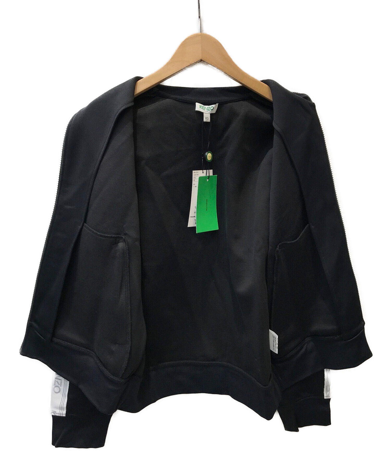 KENZO (ケンゾー) Zipped high-neck woven jacket / トラックジャケット ジャージ ブラック サイズ:XS 未使用品