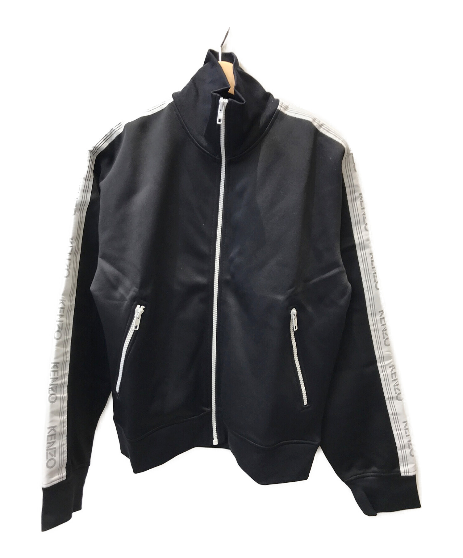 KENZO (ケンゾー) Zipped high-neck woven jacket / トラックジャケット ジャージ ブラック サイズ:XS 未使用品