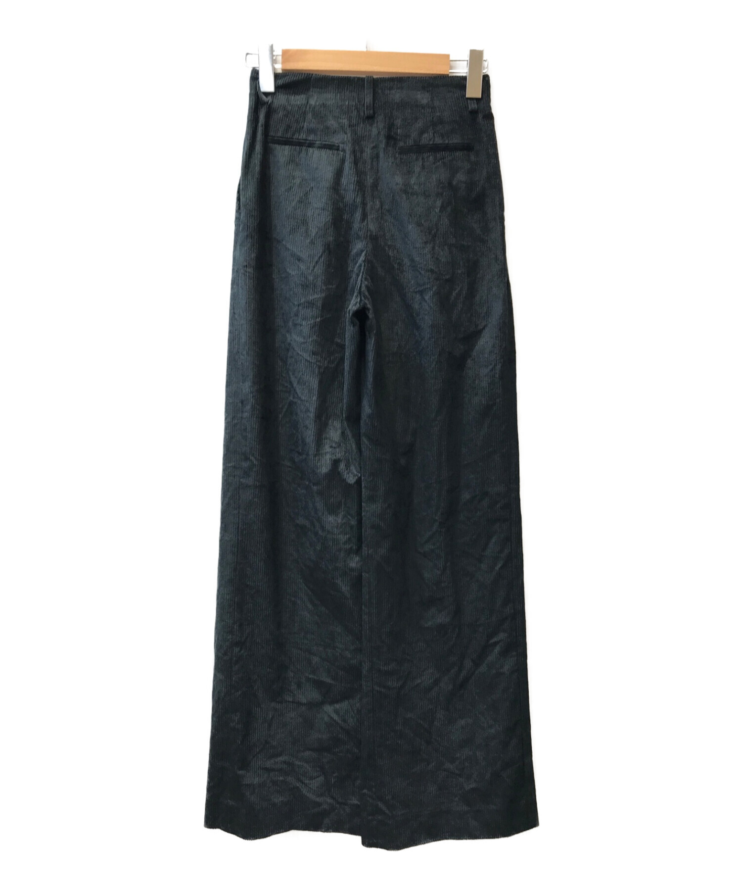 AALTO (アールト) FRONT PLEAT TAILORED TROUSER / コーデュロイパンツ ネイビー サイズ:34 未使用品