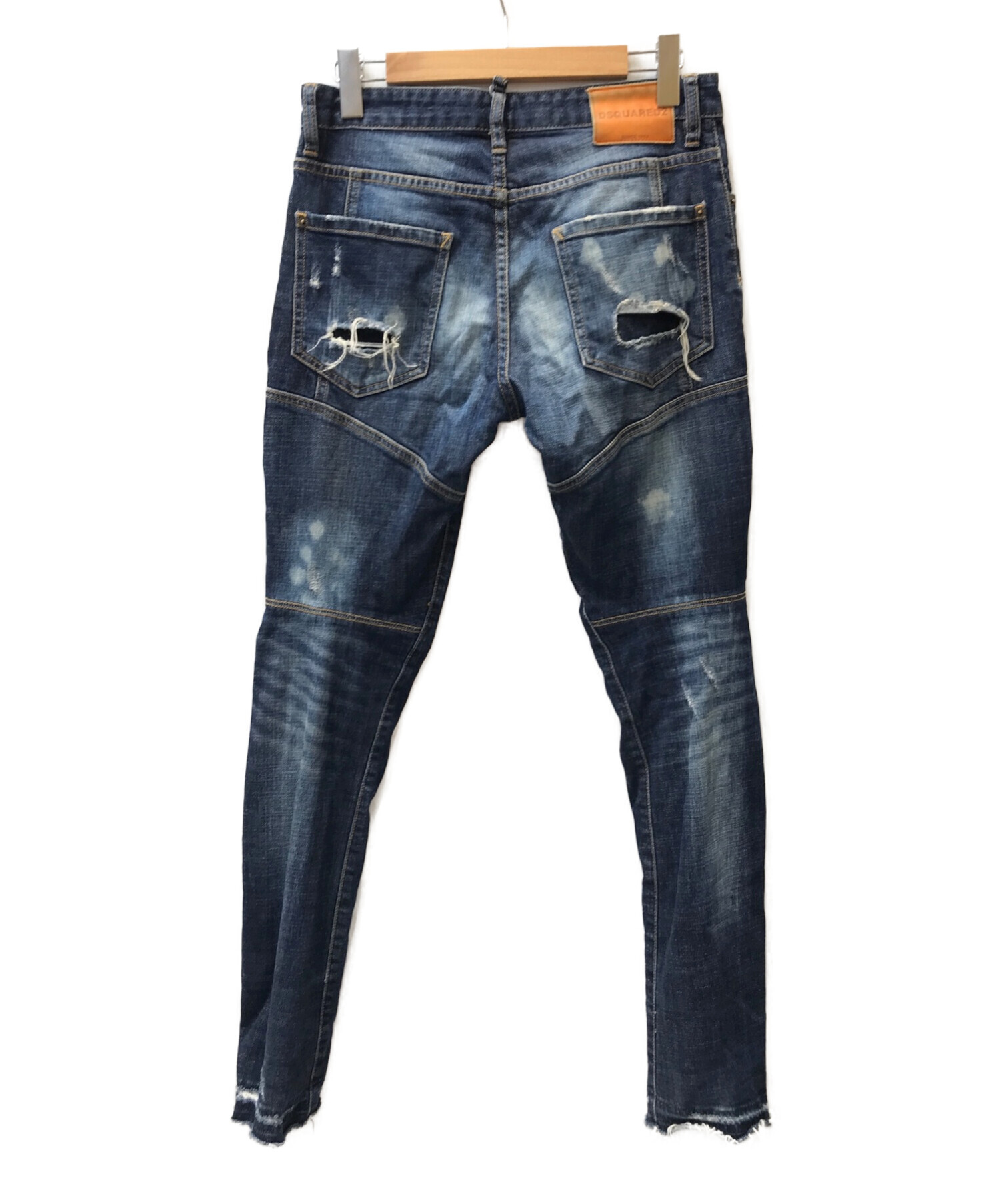 DSQUARED2 (ディースクエアード) KENNY TWIST JEANS /ダメージ加工デニム クラッシュ リメイク インディゴ サイズ:46