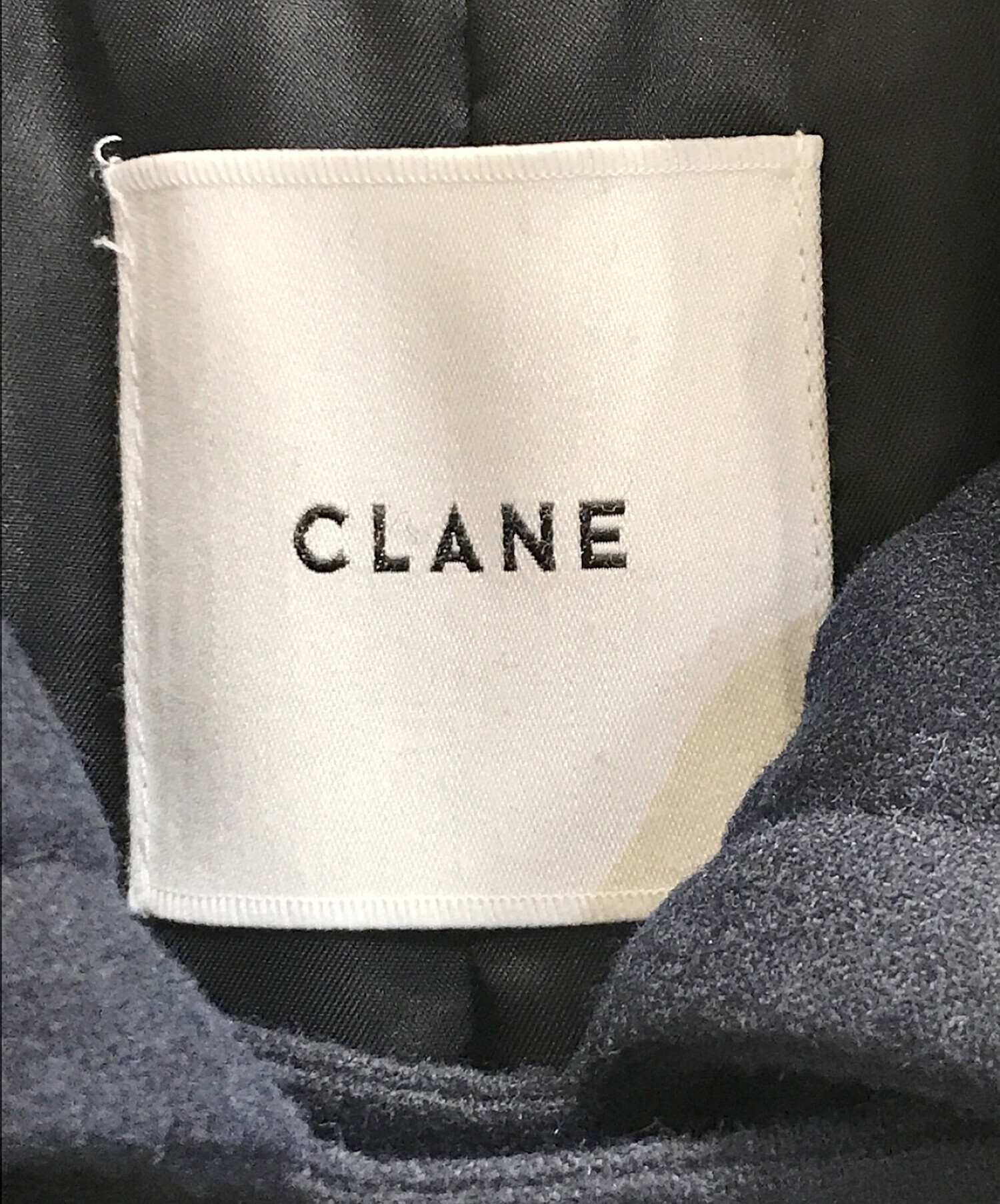 CLANE (クラネ) ウールダウンロングコート ネイビー サイズ:2