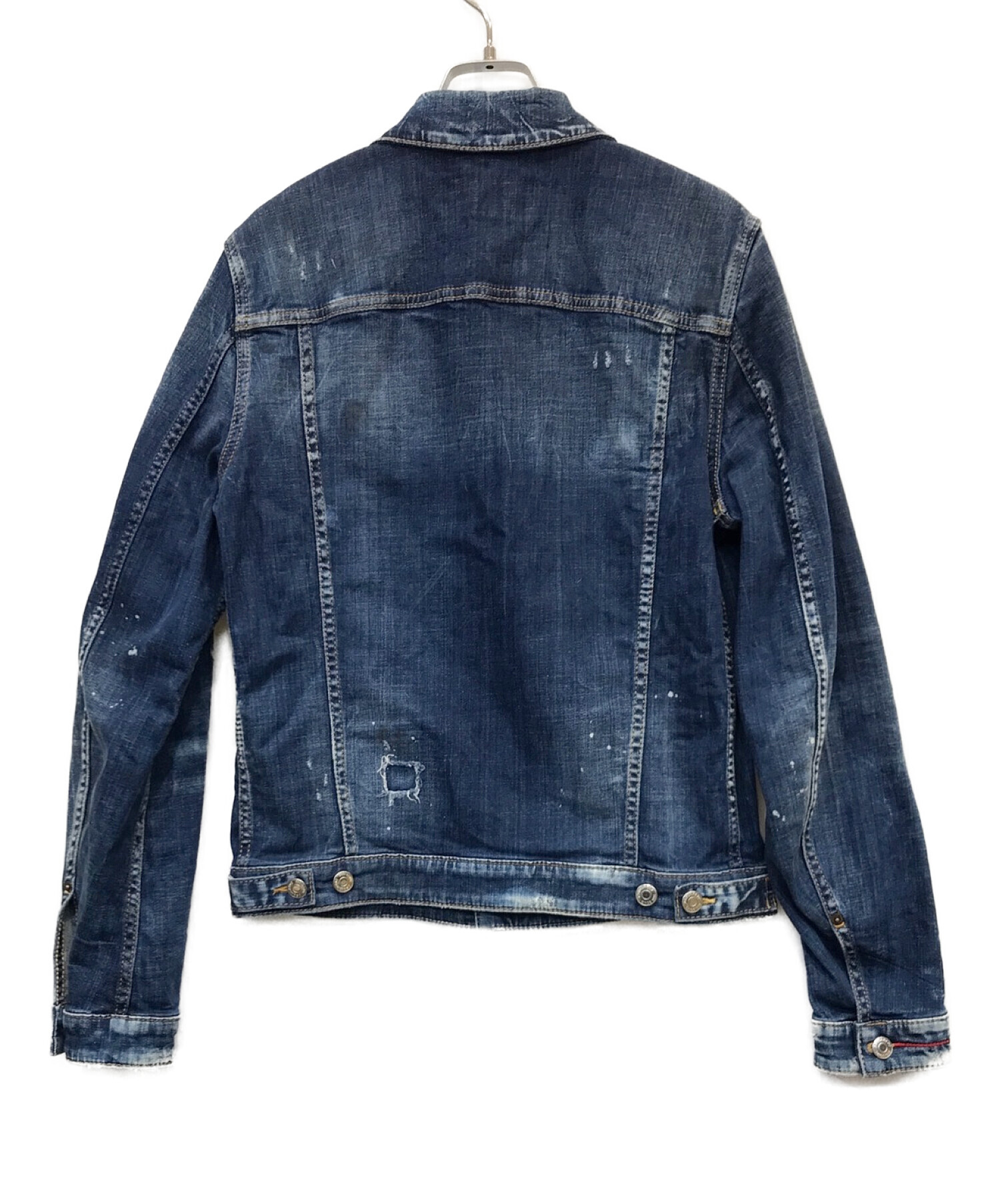 DSQUARED2 (ディースクエアード) DISTRESSED DENIM JACKET / ダメージ加工デニムジャケット インディゴ サイズ:46