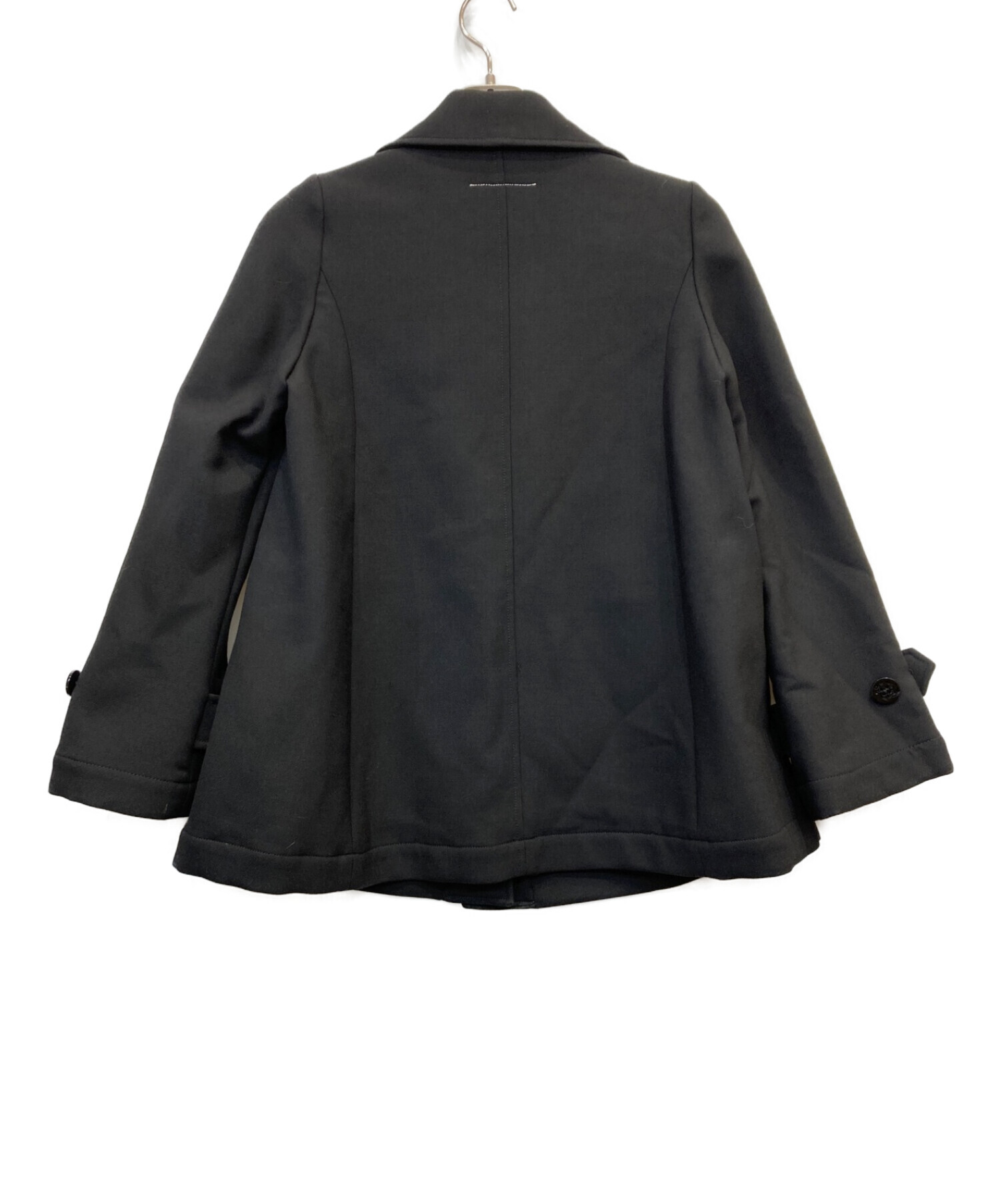 MM6 Maison Margiela (エムエムシックス メゾンマルジェラ) デザインシングルPコート / ハーフコート ブラック サイズ:40