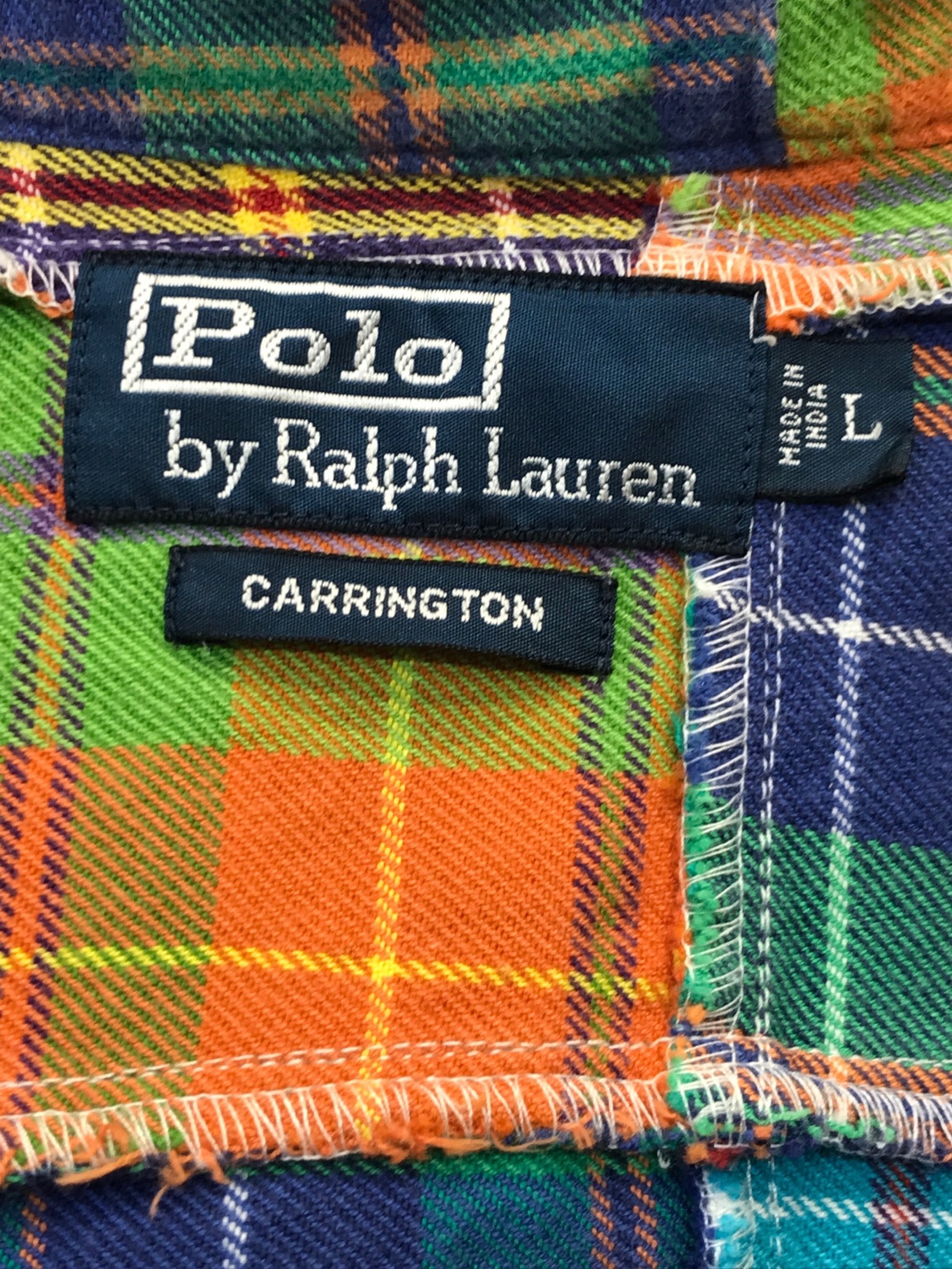 POLO RALPH LAUREN (ポロ・ラルフローレン) エルボーパッチパッチワークネルシャツ マルチカラー サイズ:L