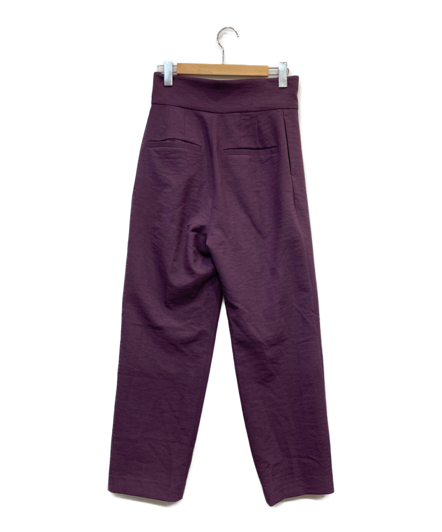 CLANE (クラネ) OVERLAP TUCK PANTS パープル サイズ:2