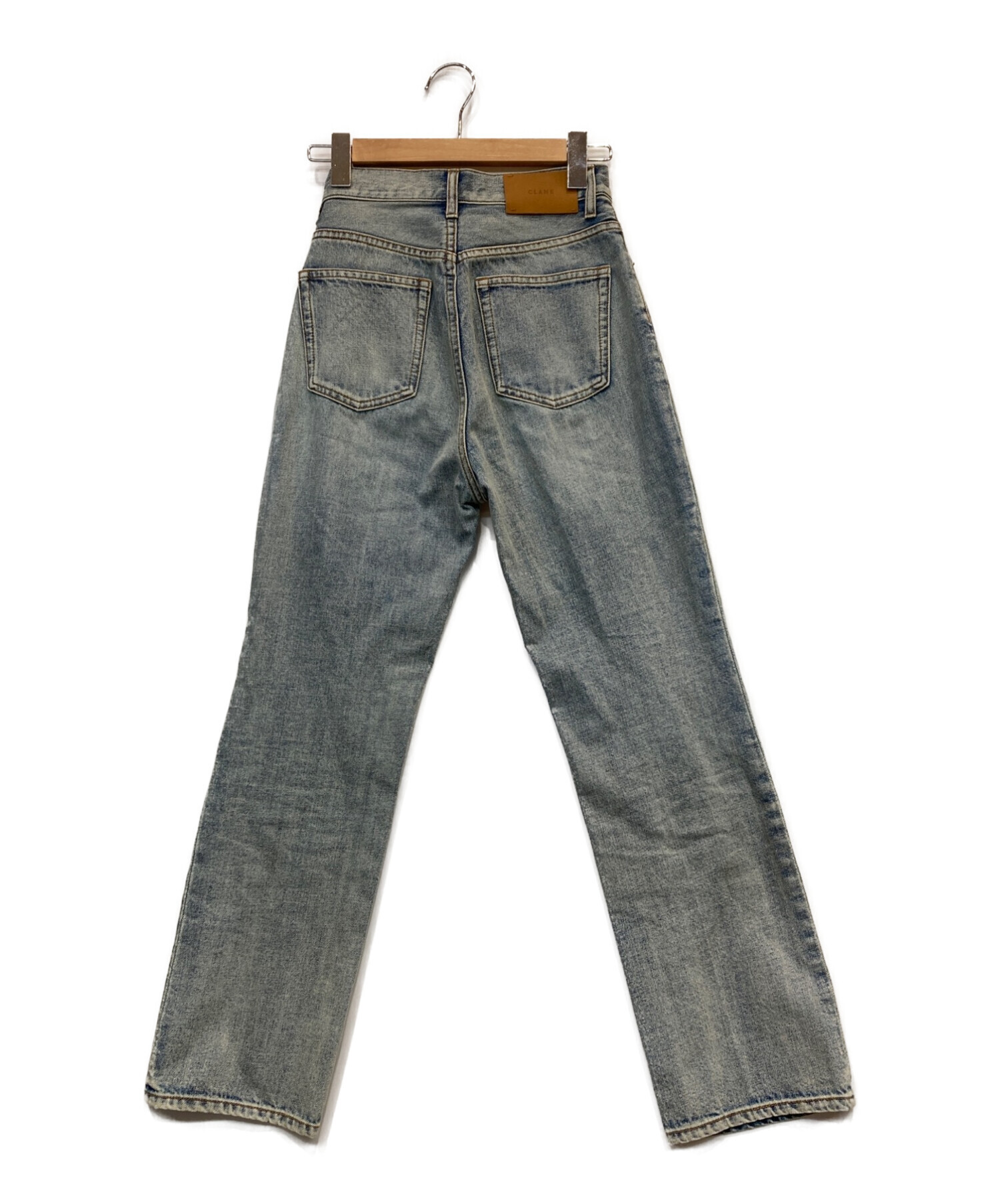 CLANE (クラネ) CENTER PRESS STRAIGHT DENIM ブルー サイズ:1