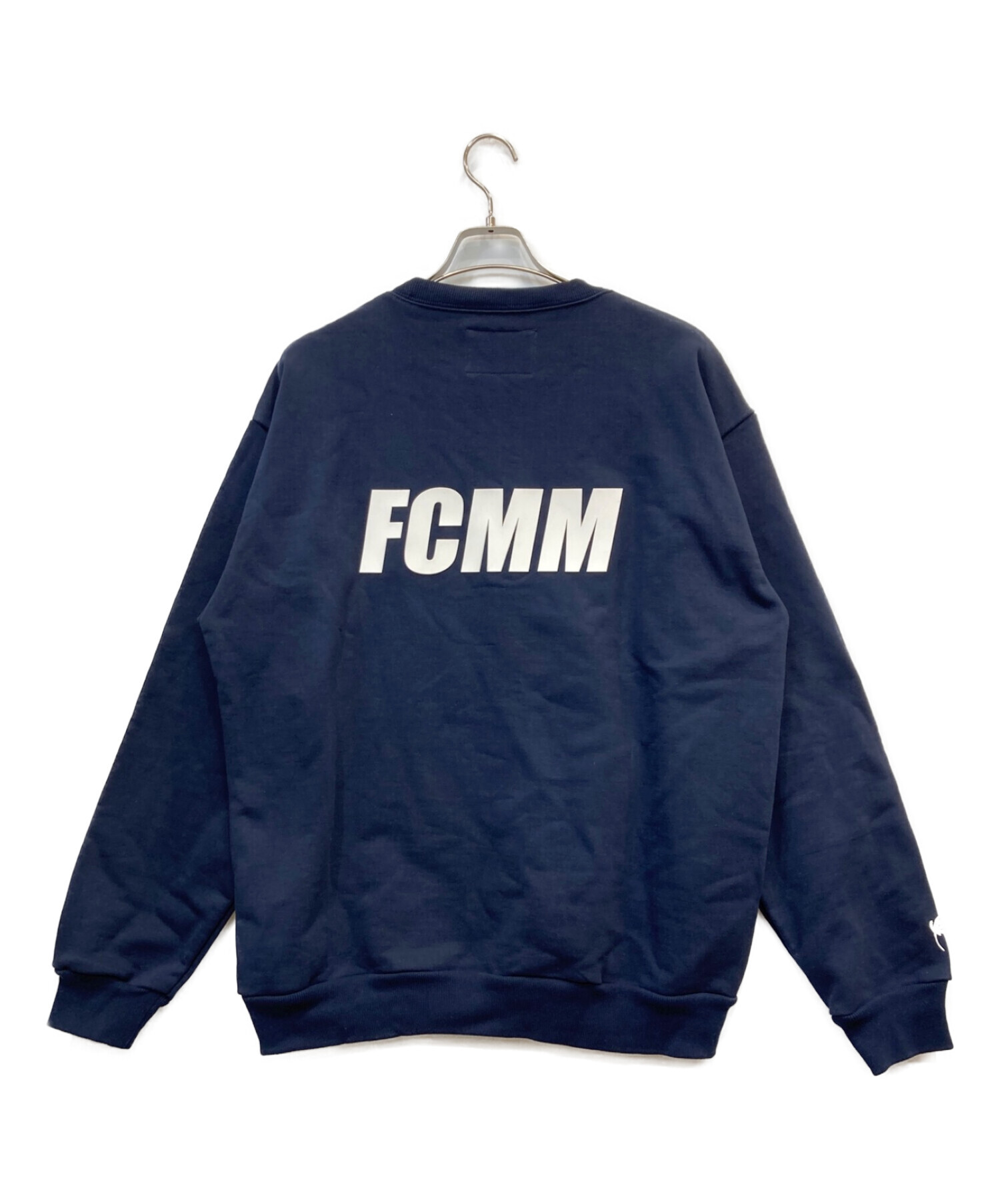 WIND AND SEA×FCMM (ウィンダンシー×エフシーエムエム) エンボスラバーロゴスウェット ネイビー サイズ:XL