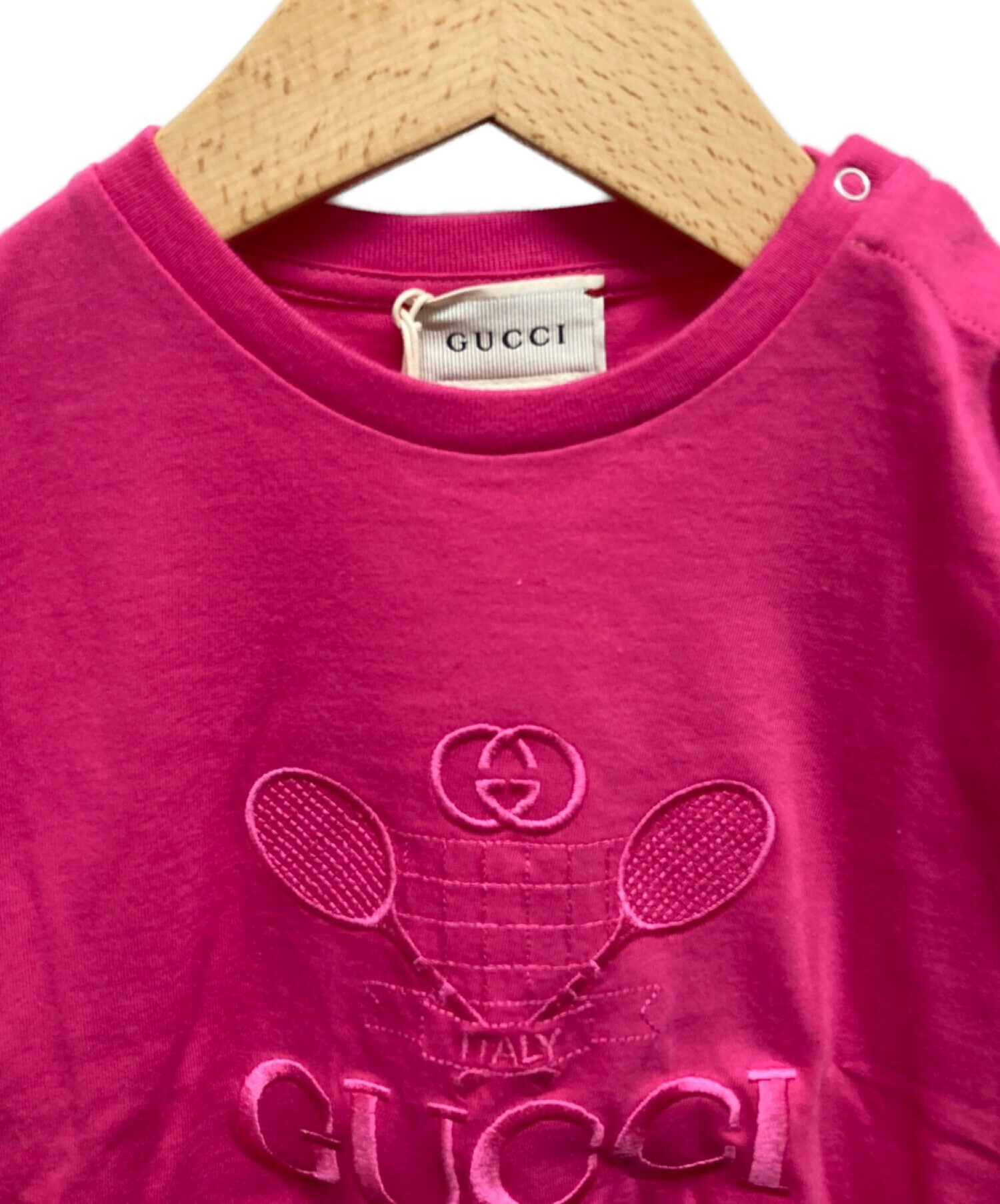 中古・古着通販】GUCCI (グッチ) Tシャツ ピンク サイズ:24ｍ 未使用品