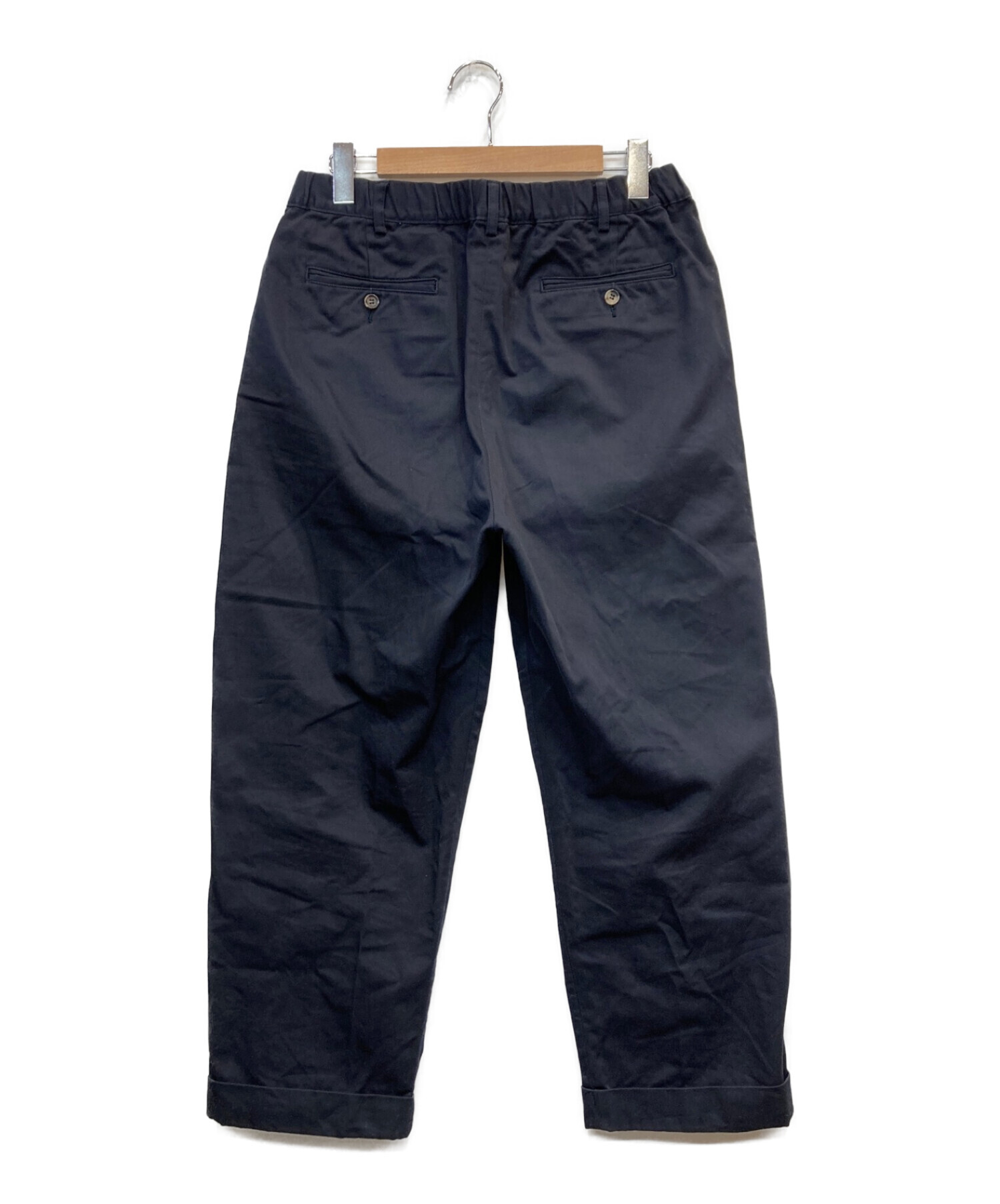 TapWater (タップウォーター) Cotton Chino Tuck Trousers / チノタックトラウザーズ ネイビー サイズ:36