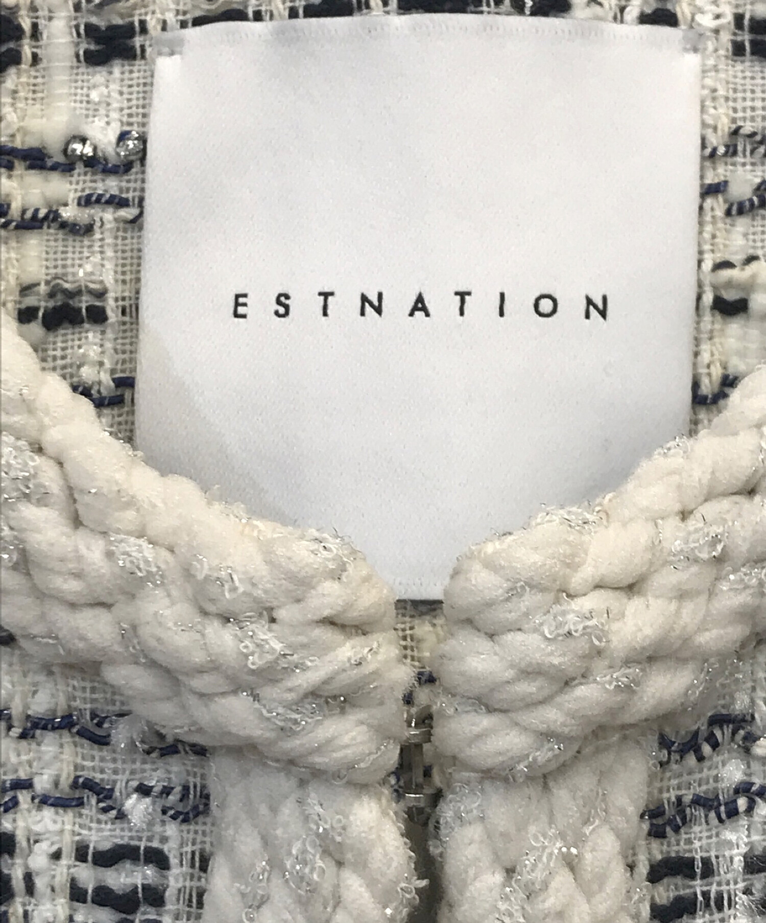 ESTNATION (エストネーション) ミックスツイードセットアップスーツ ホワイト サイズ:38