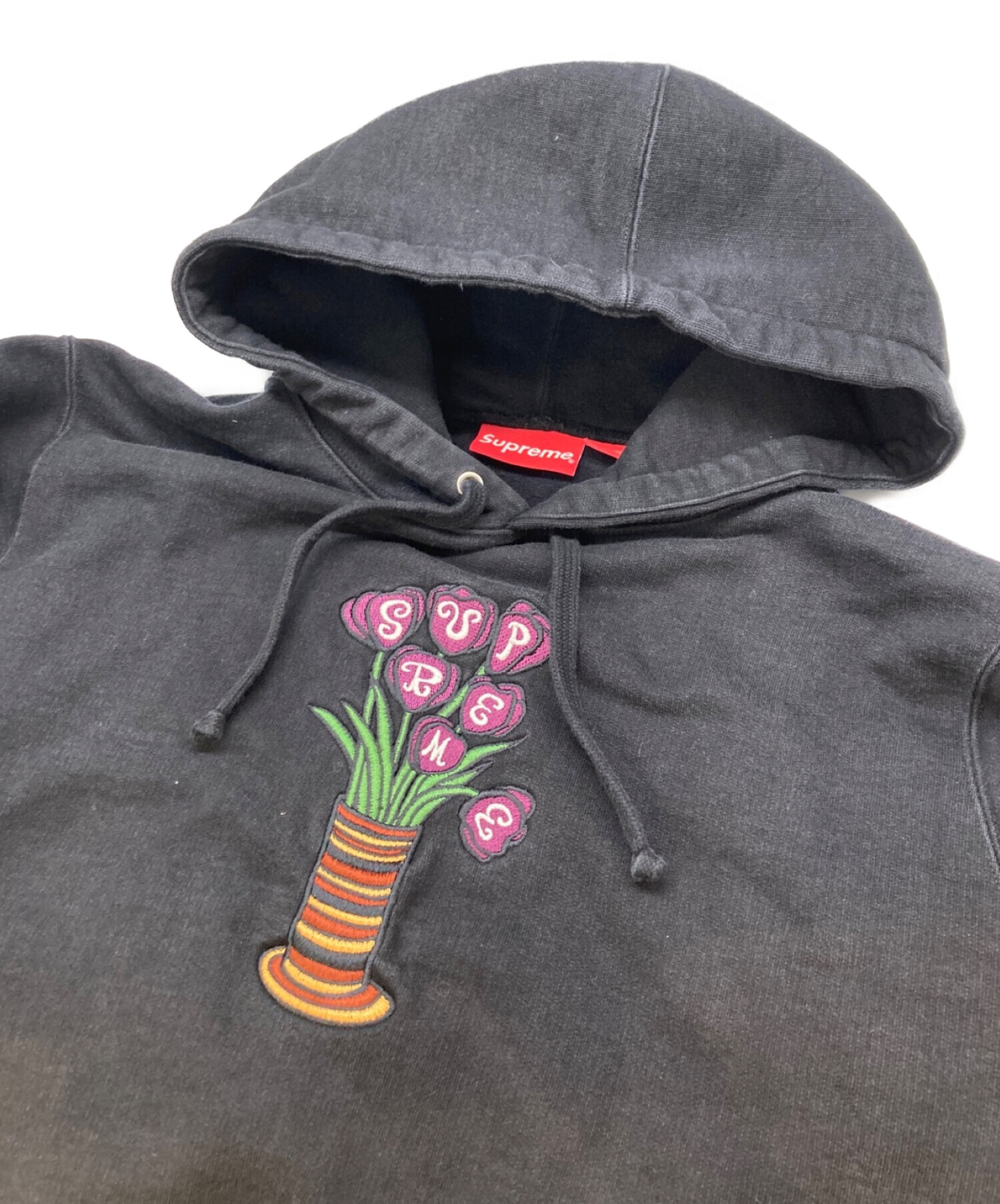 SUPREME (シュプリーム) Flowers Hooded Sweatshirt ブラック サイズ:S