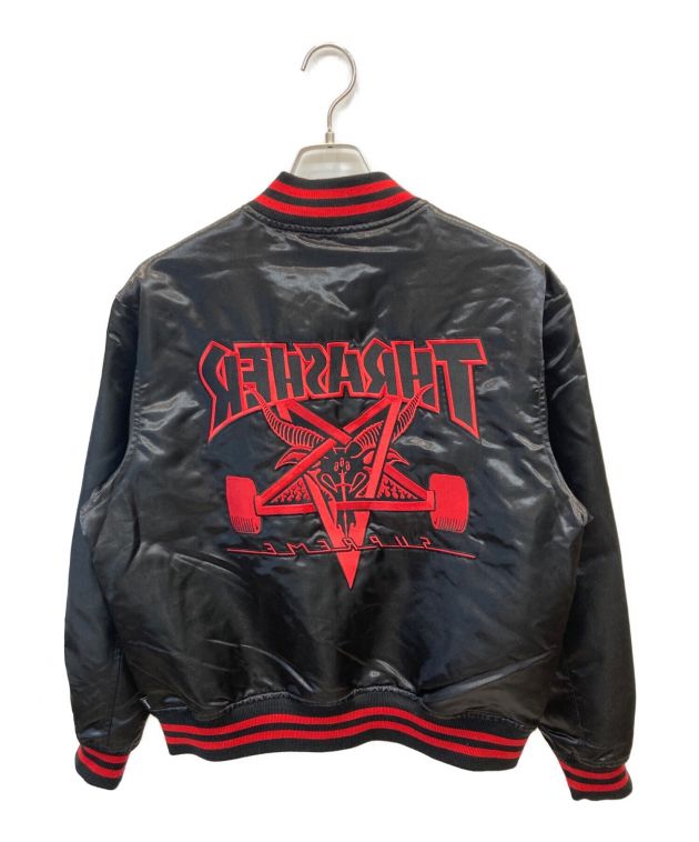 中古・古着通販】SUPREME (シュプリーム) THRASHER (スラッシャー) Satin Varsity Jacket ブラック  サイズ:S｜ブランド・古着通販 トレファク公式【TREFAC FASHION】スマホサイト