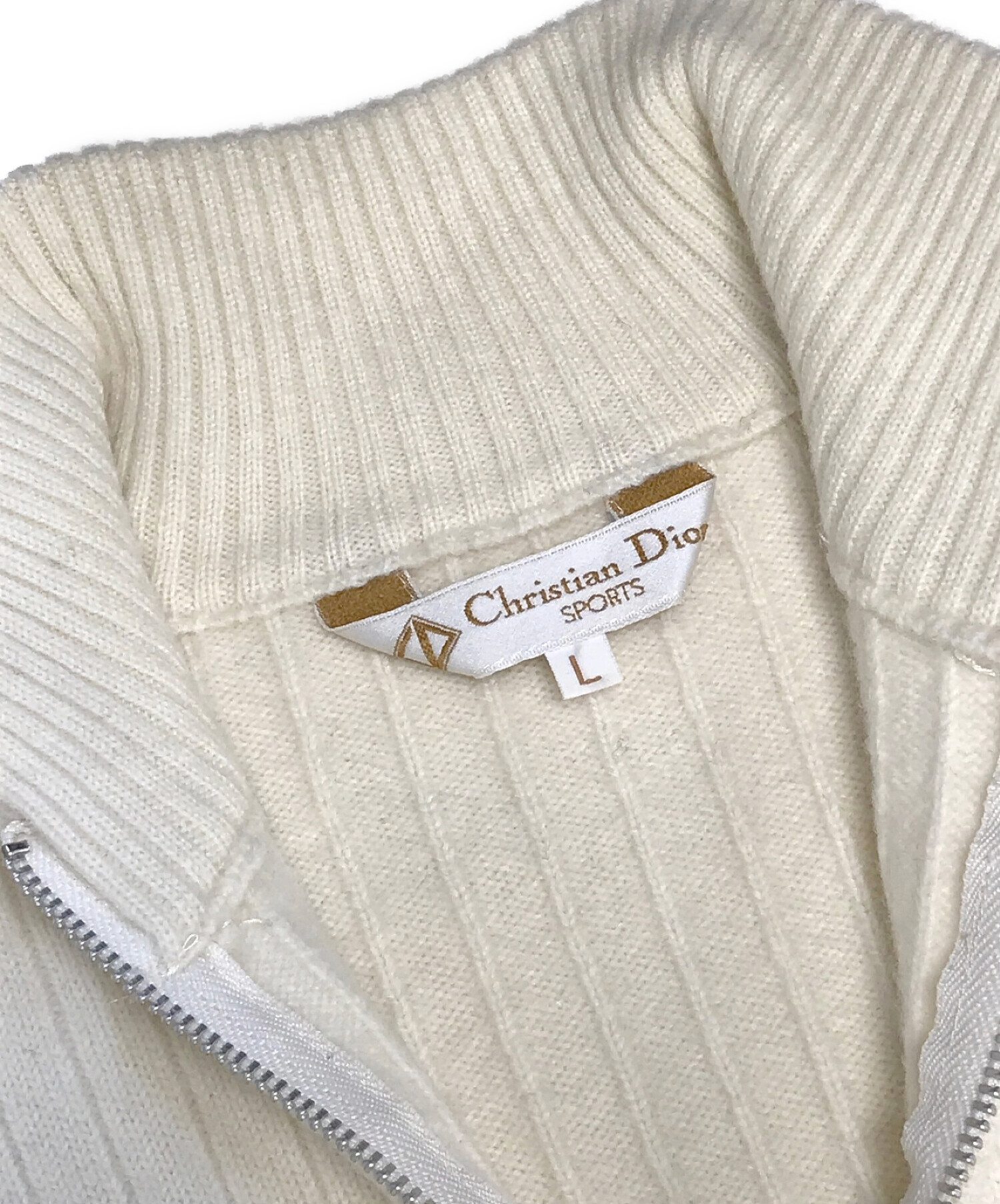 Christian Dior Sports (クリスチャン ディオールスポーツ) [OLD]ハーフジップニット ホワイト サイズ:L