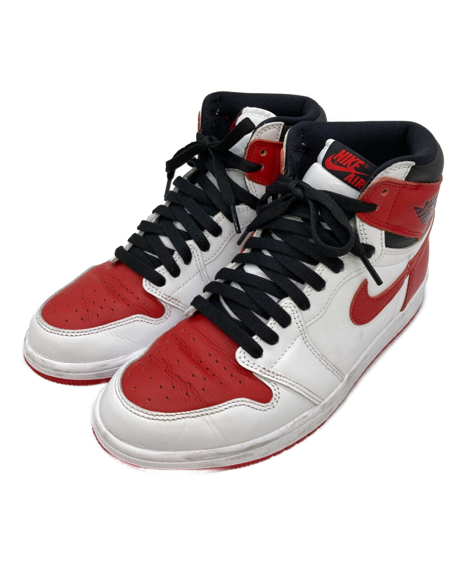 NIKE (ナイキ) AIR JORDAN 1 HIGH RETRO OG Heritage ホワイト×レッド サイズ:26.5