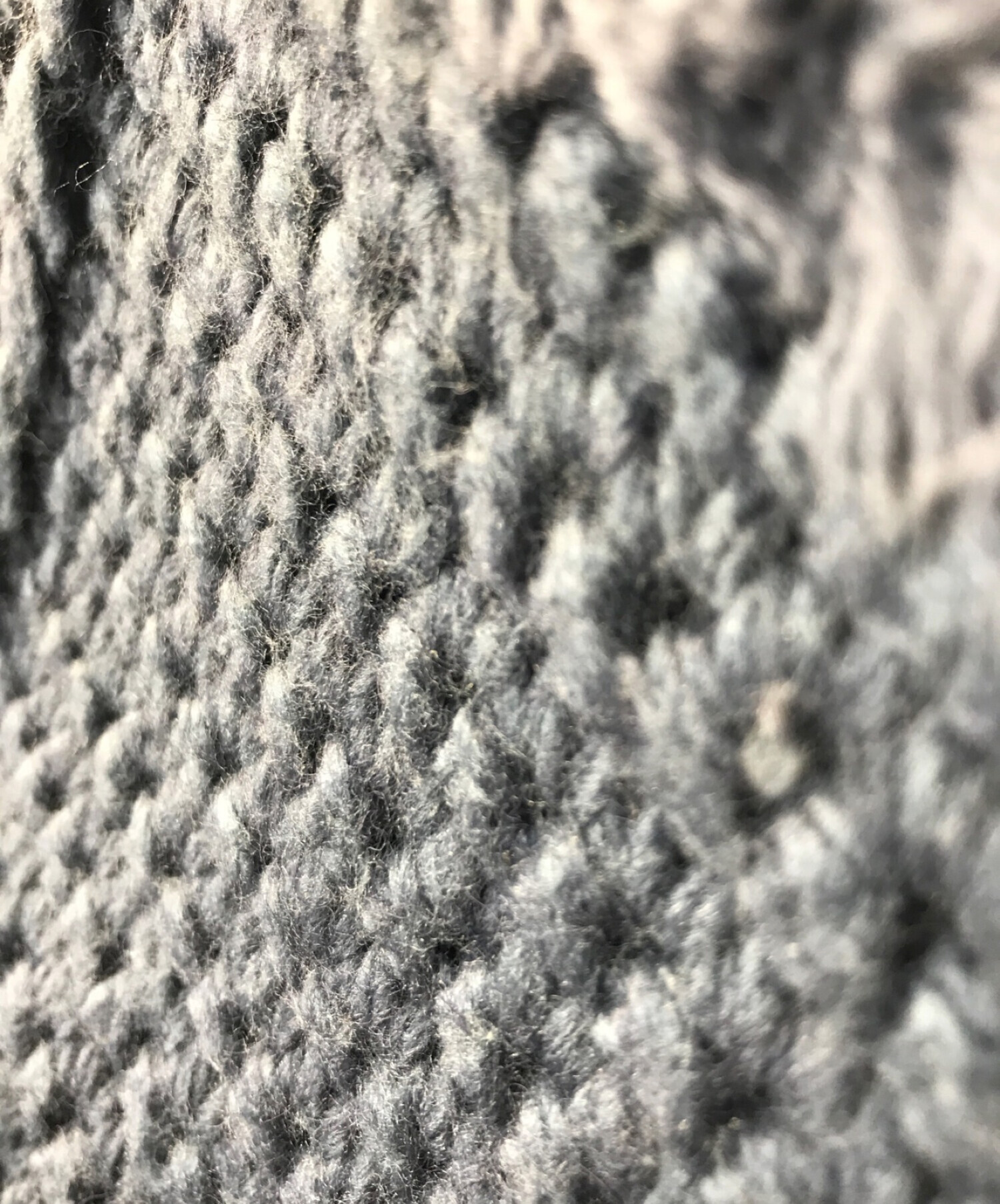 WIDE CHECK HAND KNIT CLANE