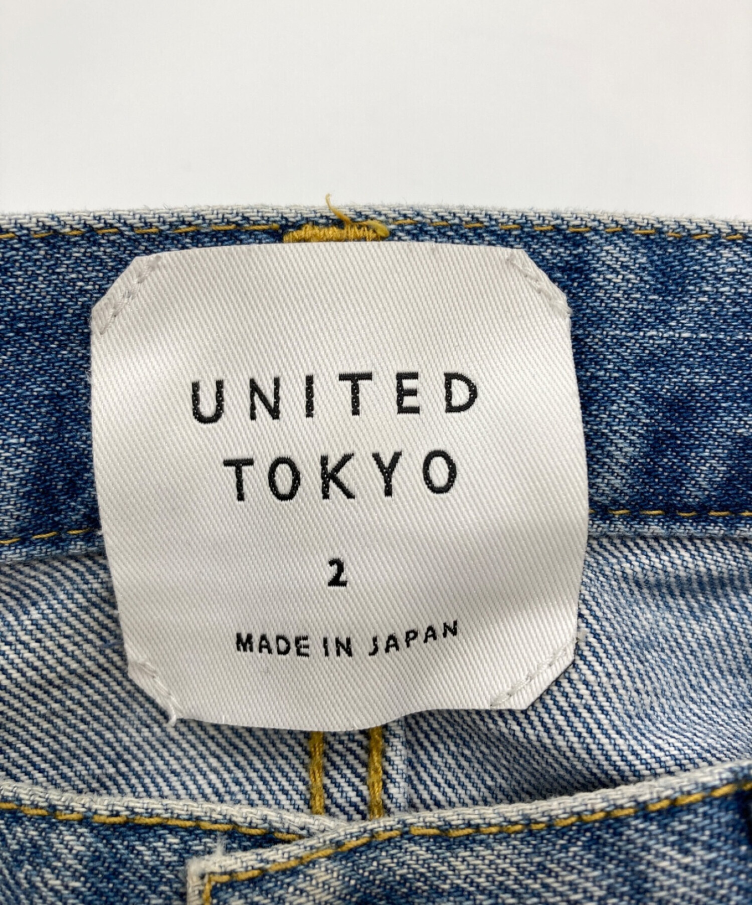UNITED TOKYO (ユナイテッドトーキョー) サイドラインカットオフデニムパンツ インディゴ サイズ:2