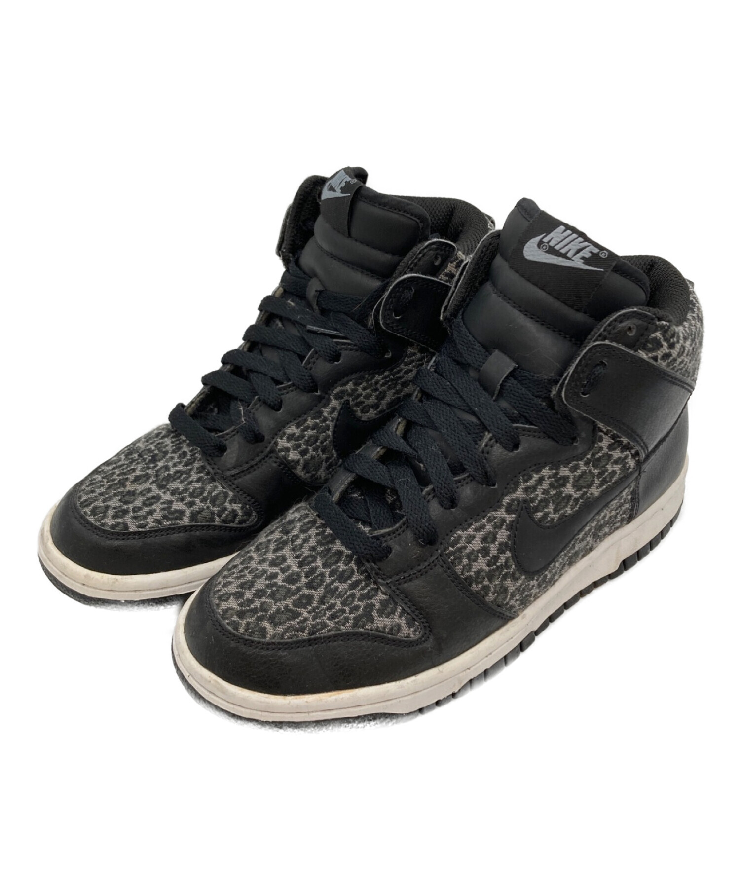 NIKE (ナイキ) DUNK HIGH GS Leopard ブラック サイズ:23.5