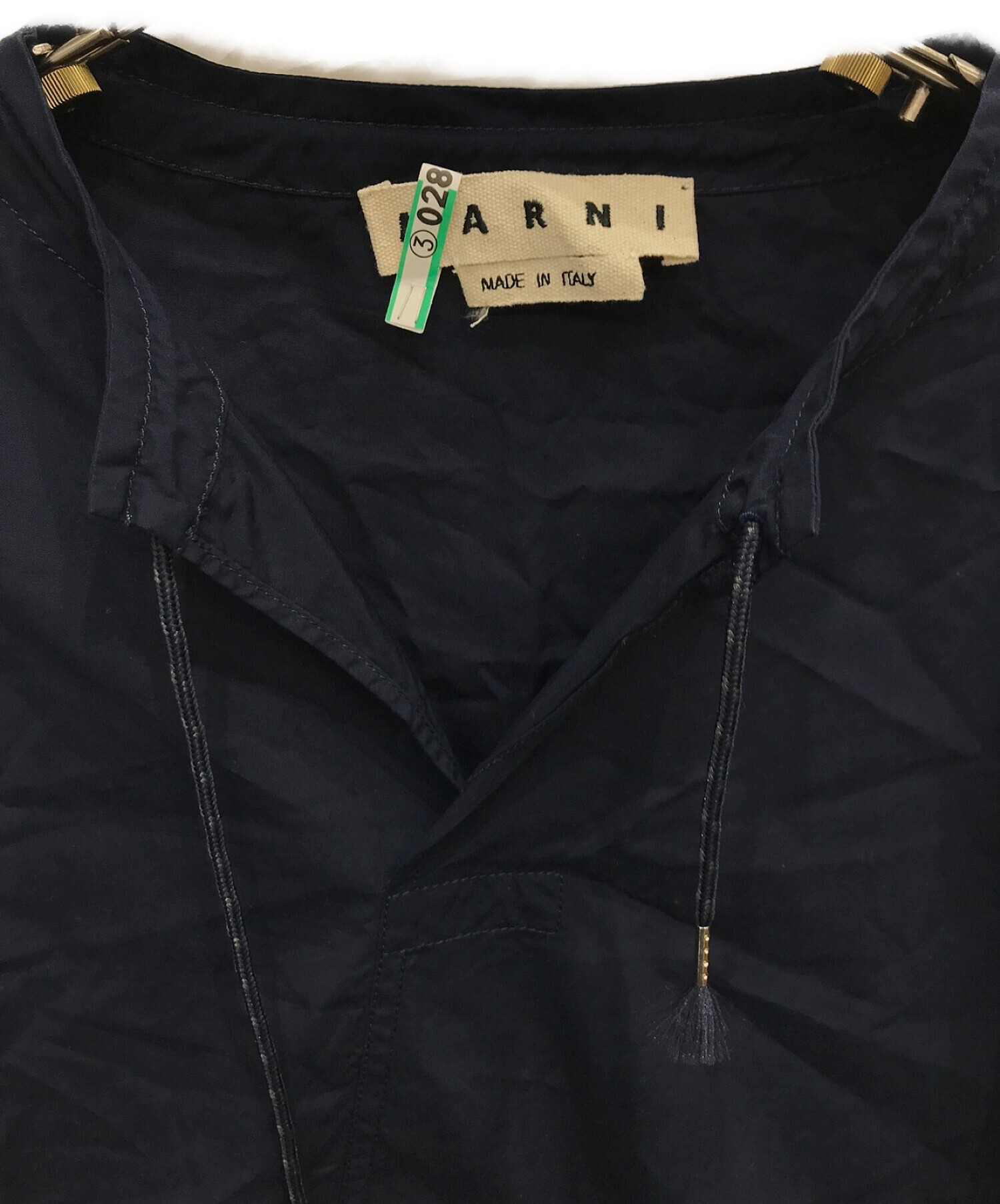 中古・古着通販】MARNI (マルニ) アシンメトリーシャツ ネイビー ...