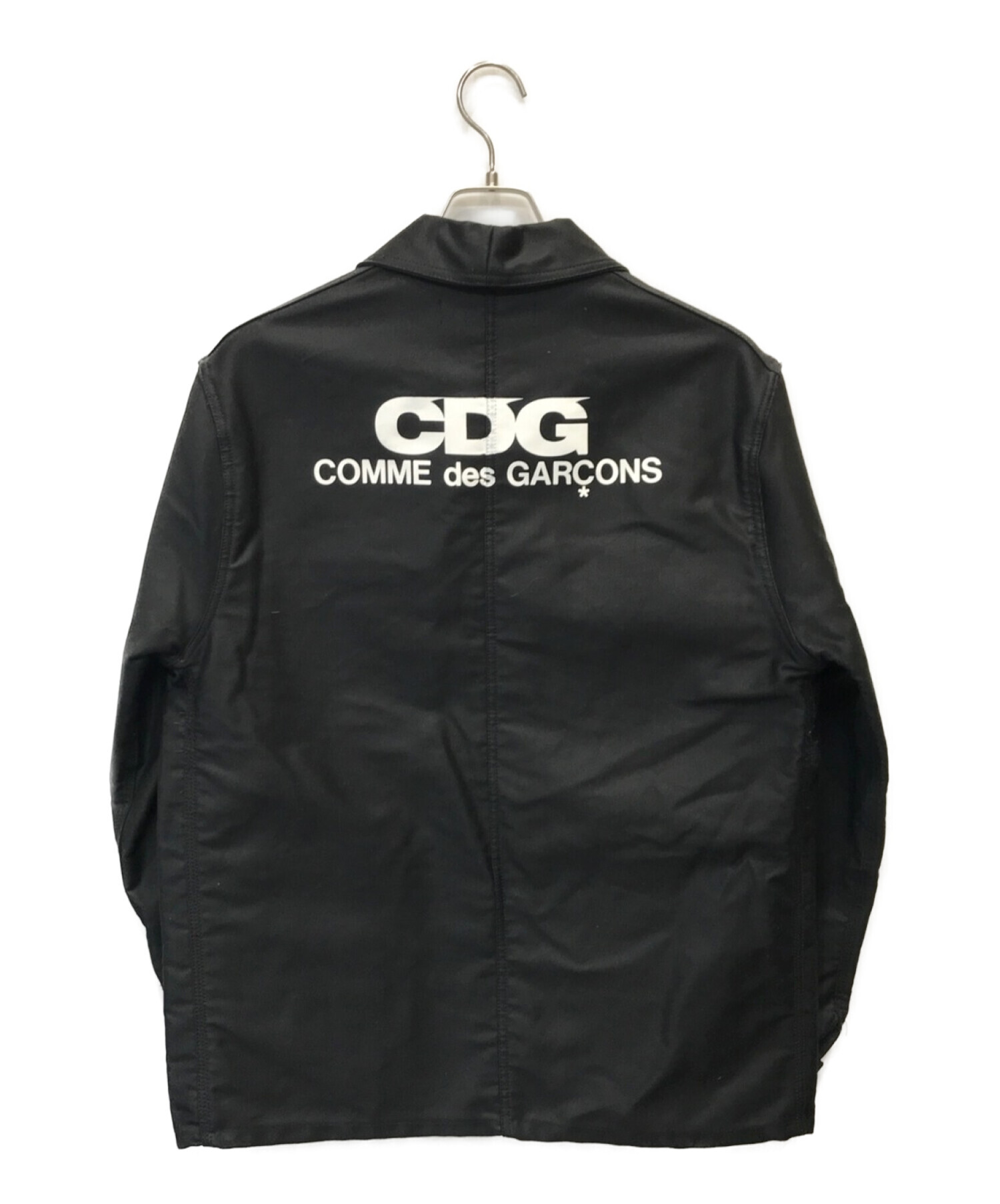 GOOD DESIGN SHOP COMME des GARCONS (グッドデザインショップ コムデギャルソン) LABOUREUR (ラブルール)  CDGロゴプリント ワークジャケット ブラック サイズ:M