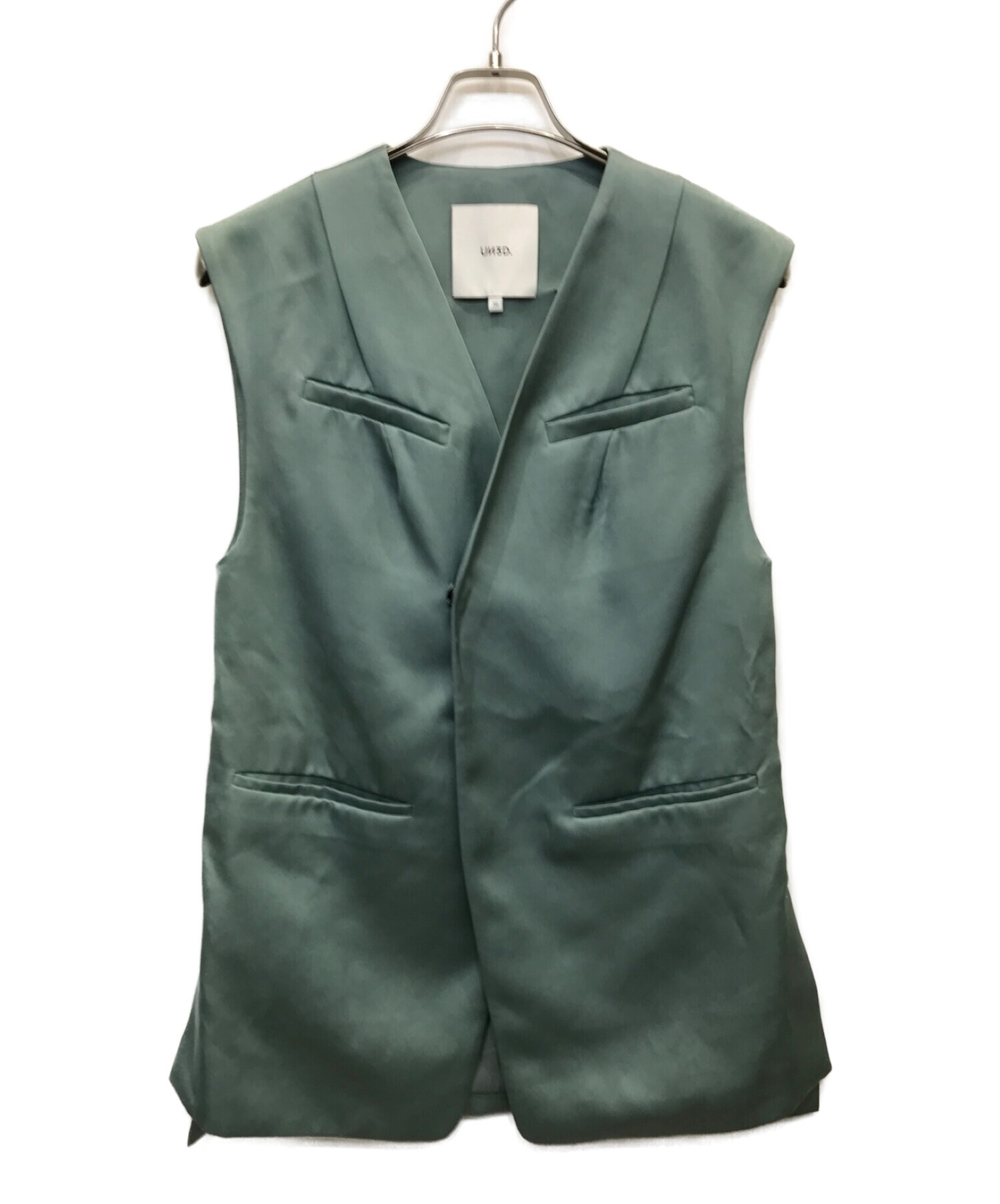 中古・古着通販】UN3D. (アンスリード) SATIN VEST グリーン サイズ:36