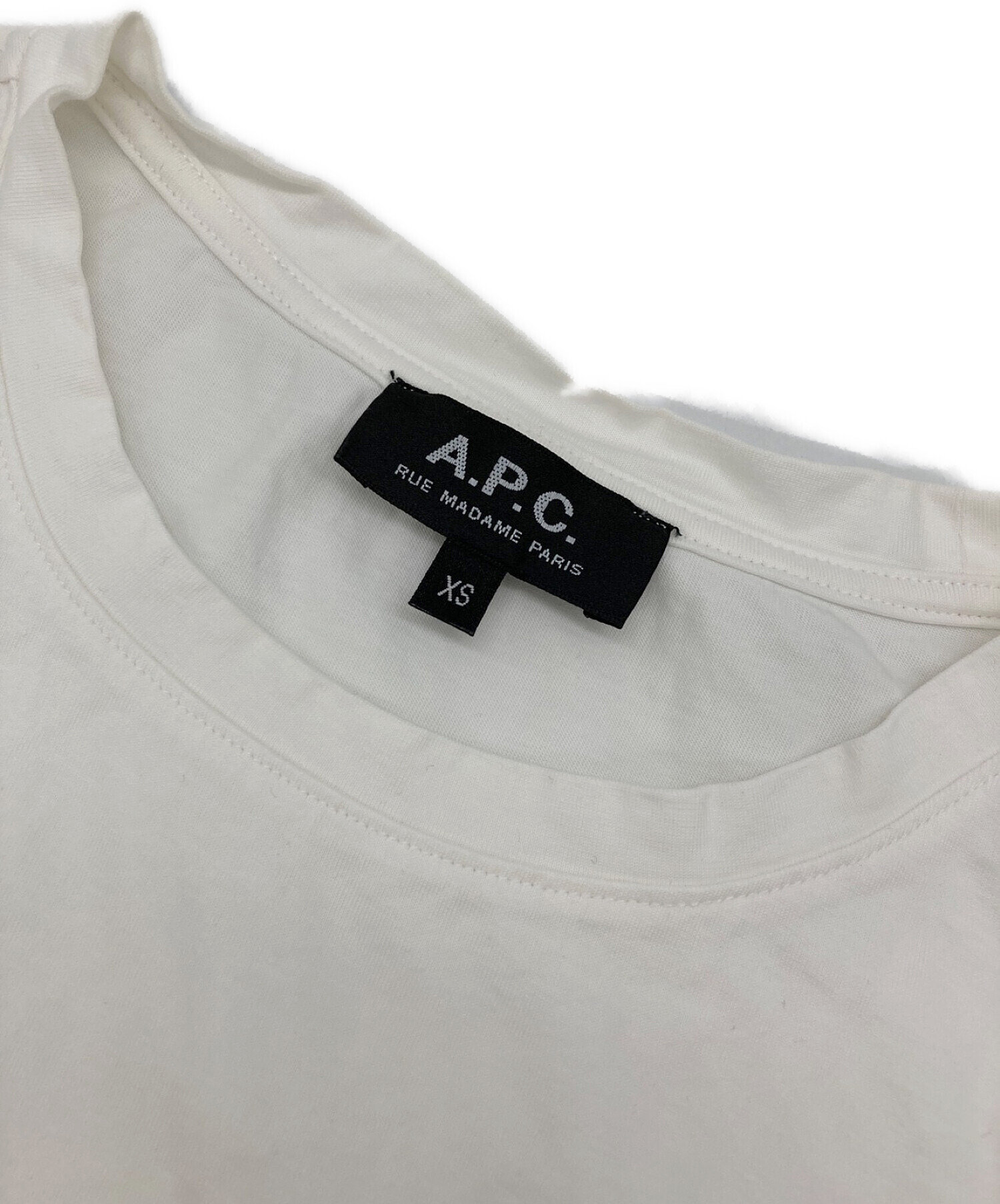 中古・古着通販】A.P.C. (アーペーセー) 半袖Tシャツ ホワイト サイズ 