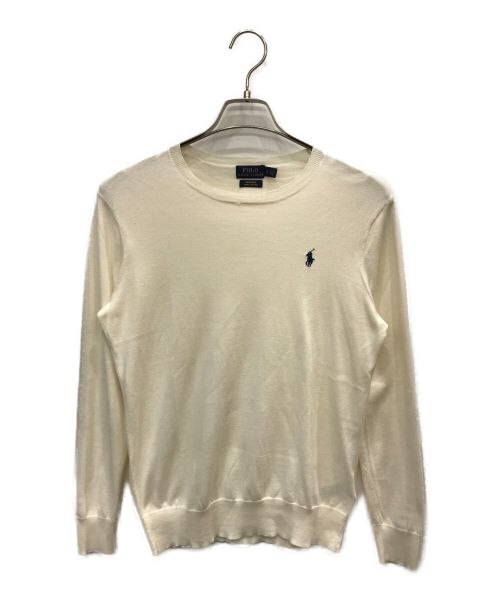 中古・古着通販】POLO RALPH LAUREN (ポロ・ラルフローレン) ピマコットンニット ホワイト サイズ:S｜ブランド・古着通販  トレファク公式【TREFAC FASHION】スマホサイト