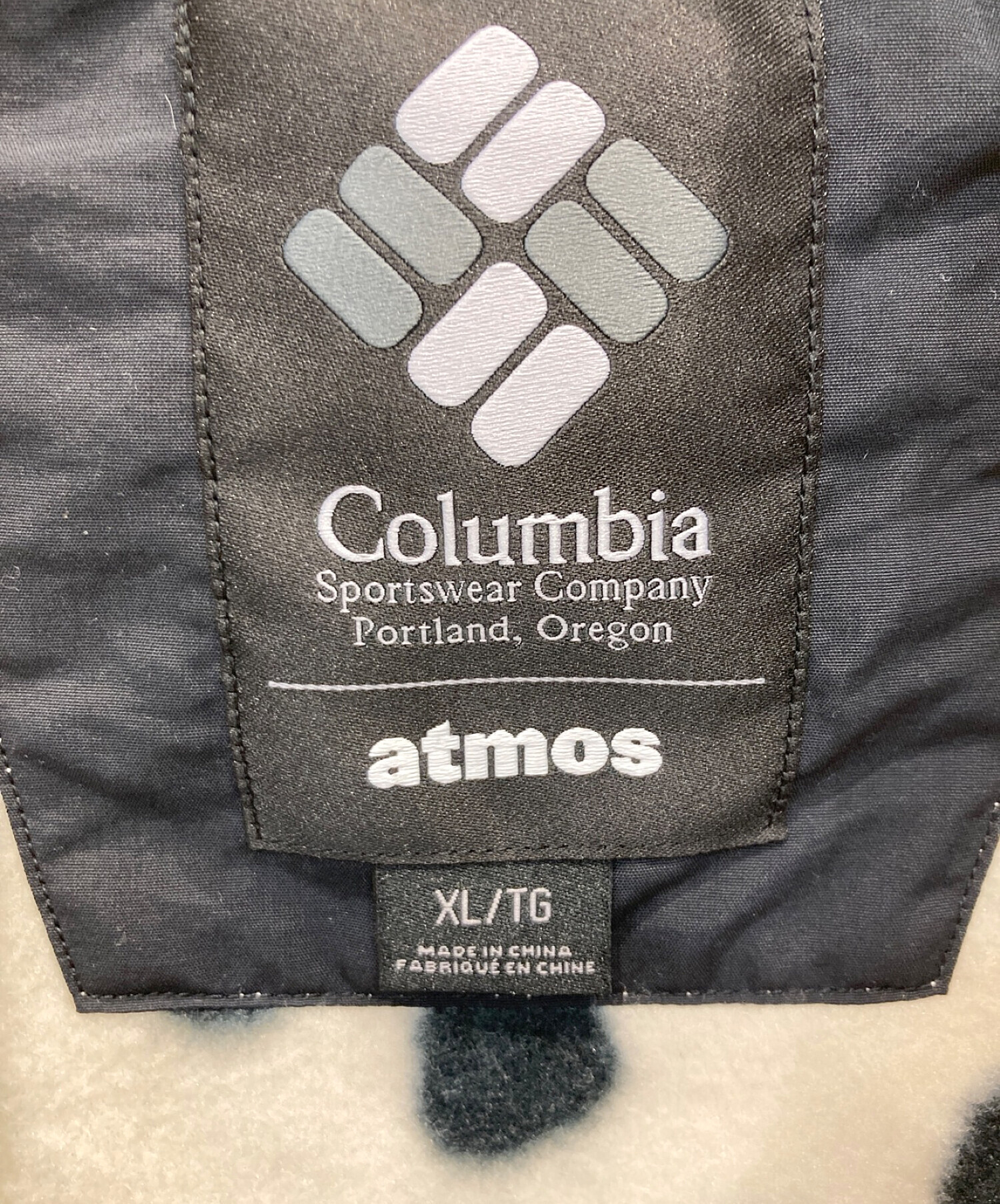 Columbia (コロンビア) ATMOS (アトモス) Back Bowl Full Zip Fleece ホワイト×ブラック サイズ:XL