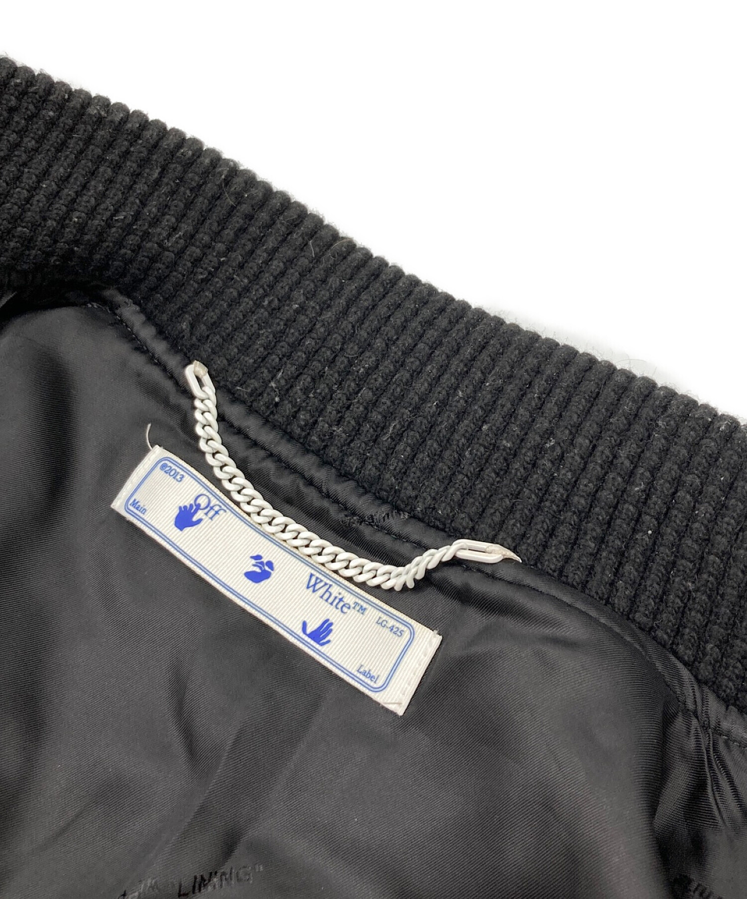 OFFWHITE (オフホワイト) アローウールバーシティジャケット ブラック サイズ:M