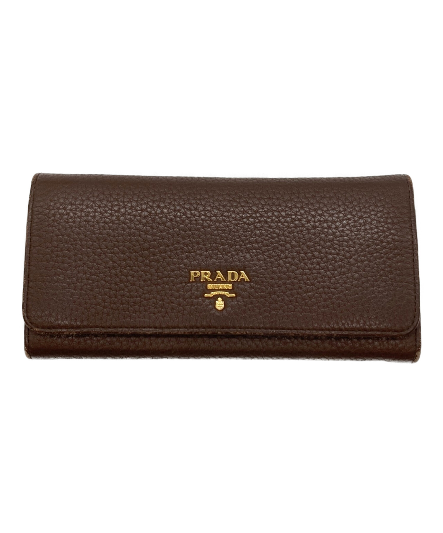 中古・古着通販】PRADA (プラダ) パスケース付きレザー長財布 サイズ