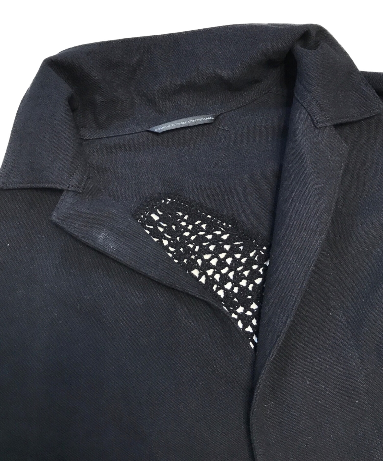 Y's (ワイズ) カットワーク切替デザインジャケット ブラック サイズ:S