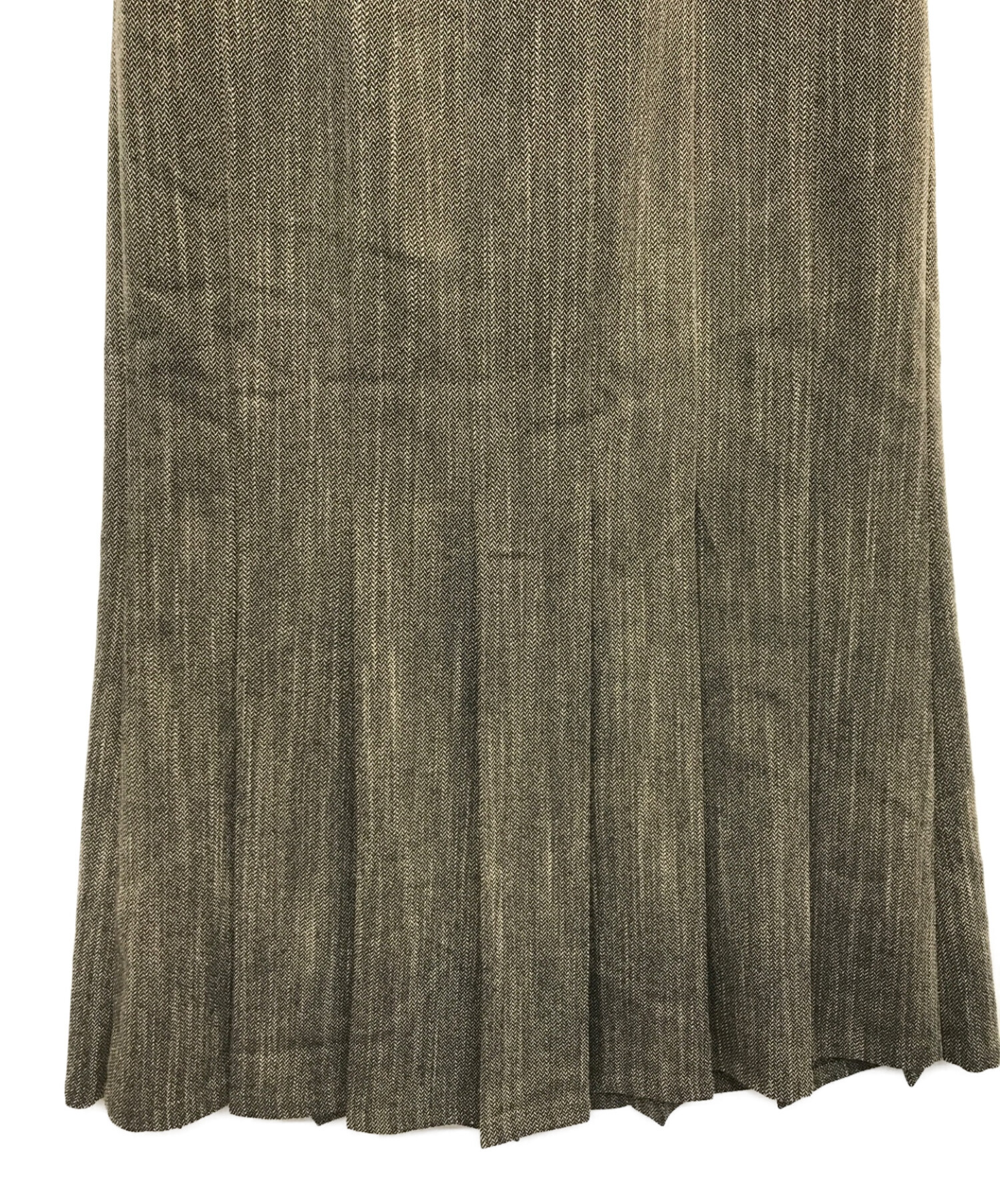 アウトレット直販店 Ameri HERRINGBONE HEM PLEATS SKIRT - スカート