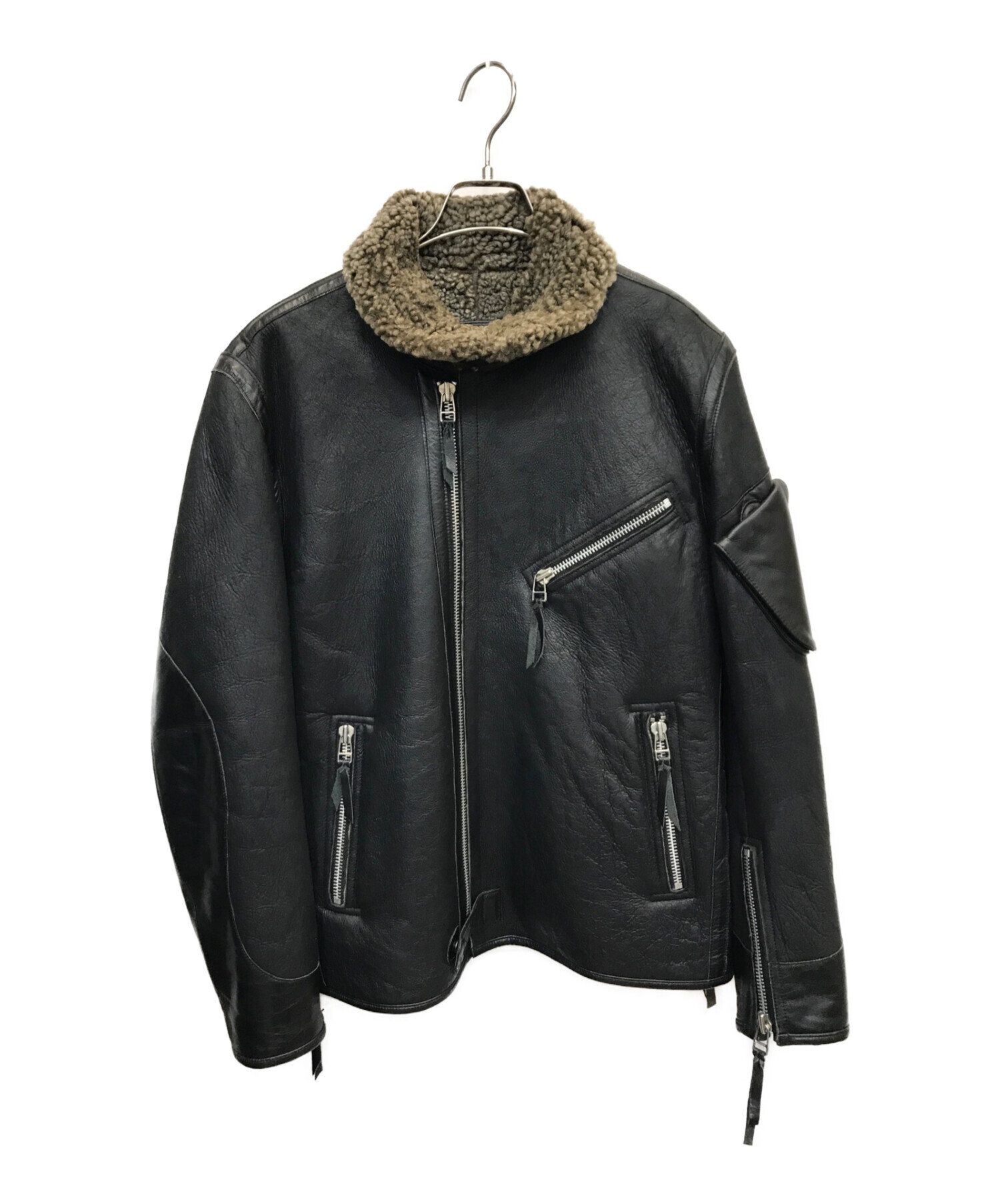 vanquish leather fur jacket 46pladaa