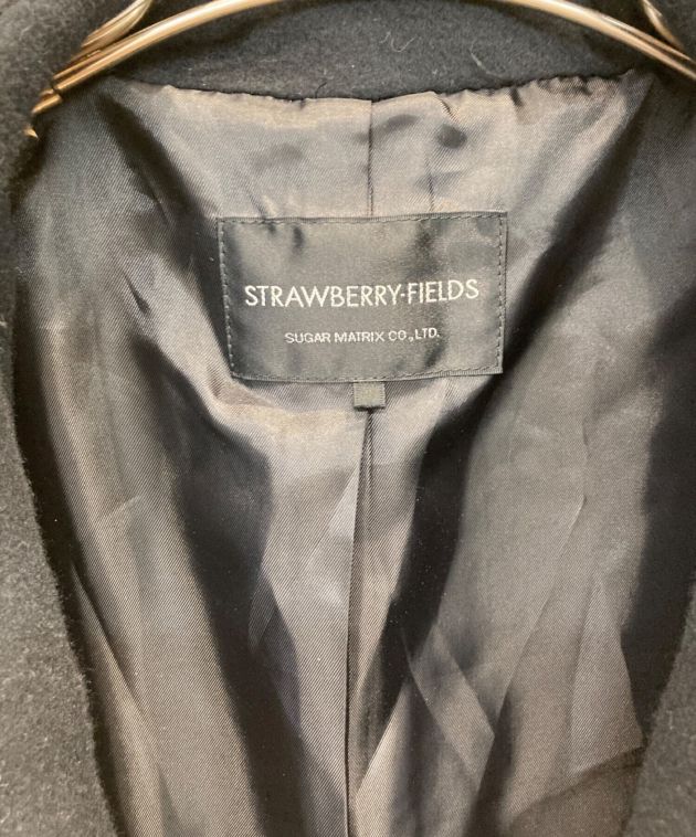 中古・古着通販】STRAWBERRY FIELDS (ストロベリーフィールズ) STRAWBERRY-FIELDS ライトショートビーバーⅡ  ウールロングコート ブラック サイズ:M｜ブランド・古着通販 トレファク公式【TREFAC FASHION】スマホサイト